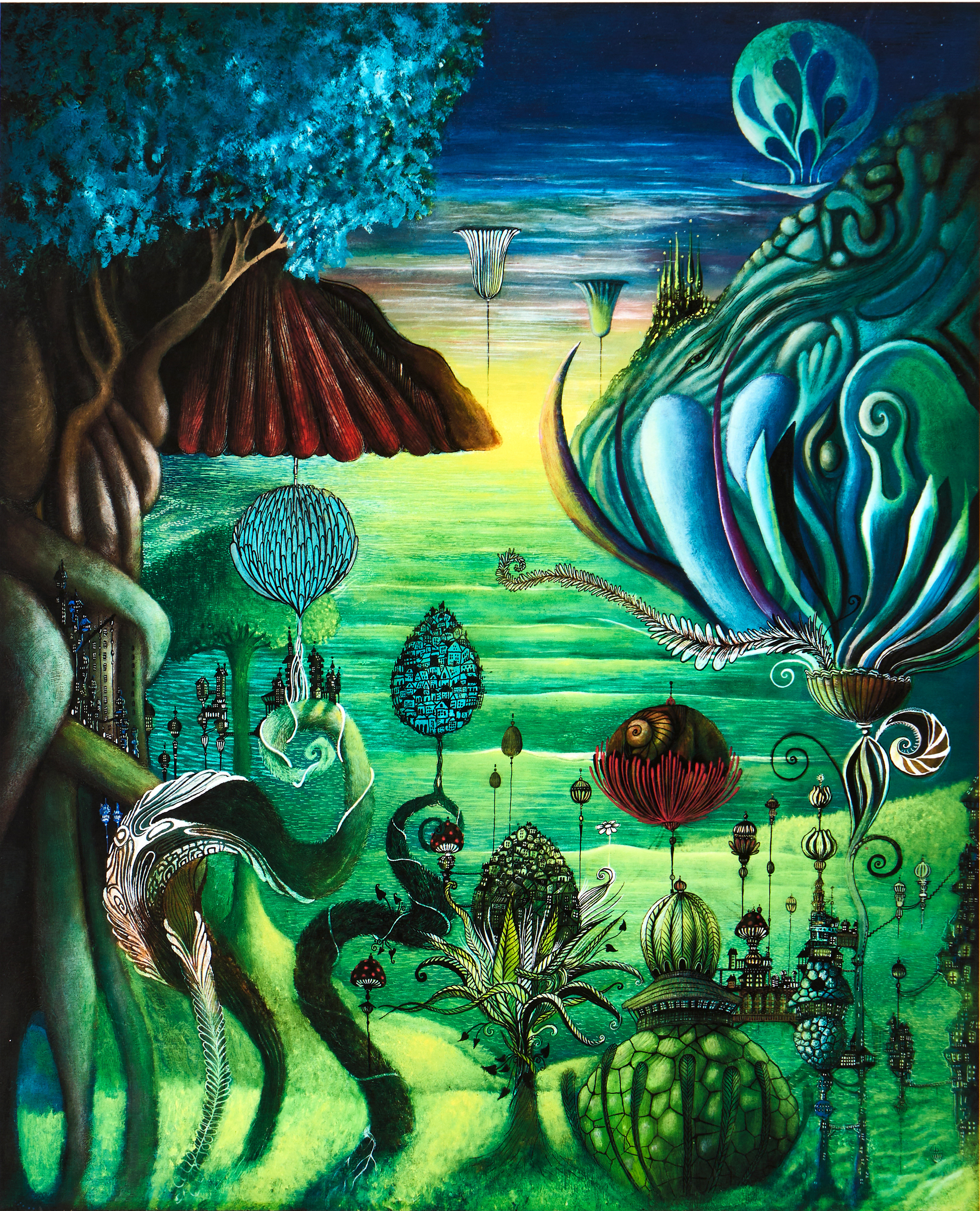 HENRIETTA KOZICA (född 1984). Fantasilandskap, ”Utan titel 9”, signerad och numrerad 101/150, giclée.