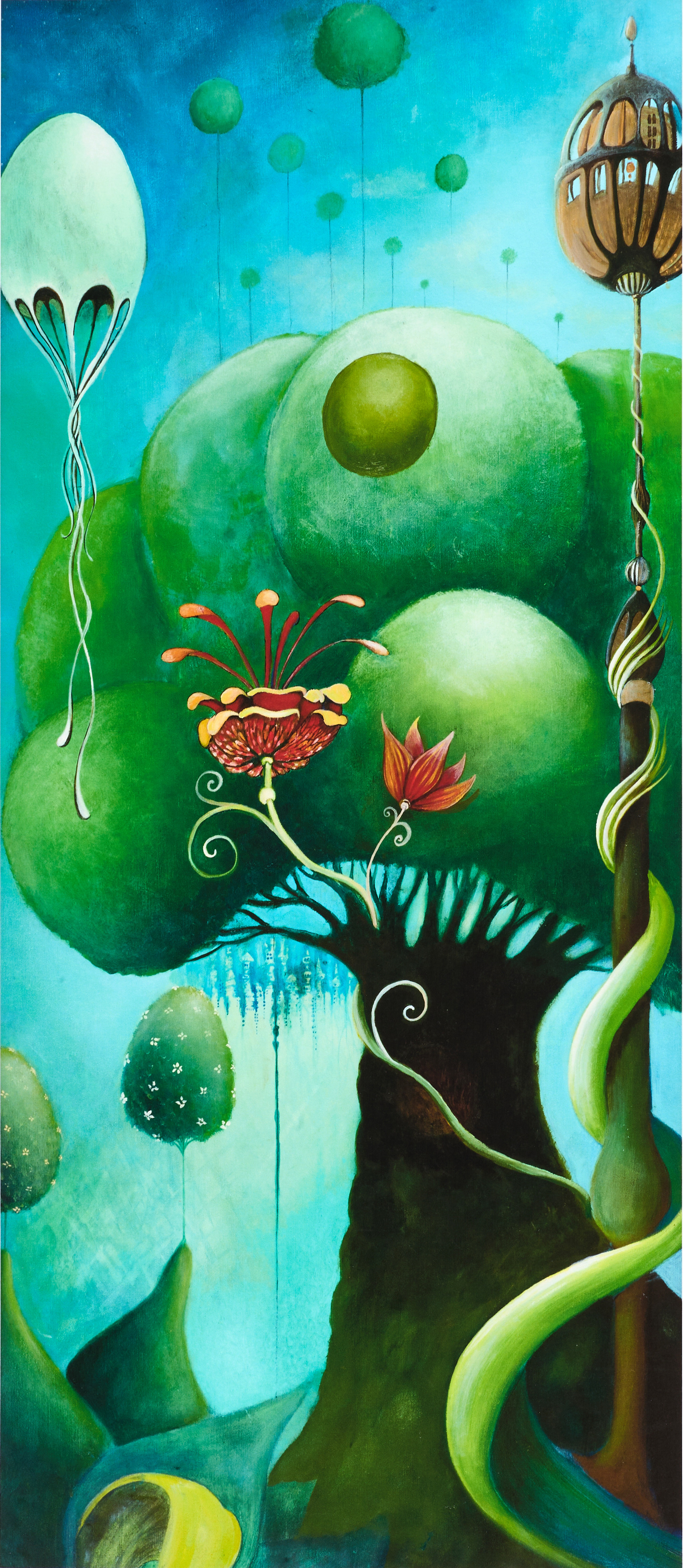 HENRIETTA KOZICA (född 1984). Fantasilandskap, ”Utan titel 13”, signerad och numrerad 102/150, giclée.