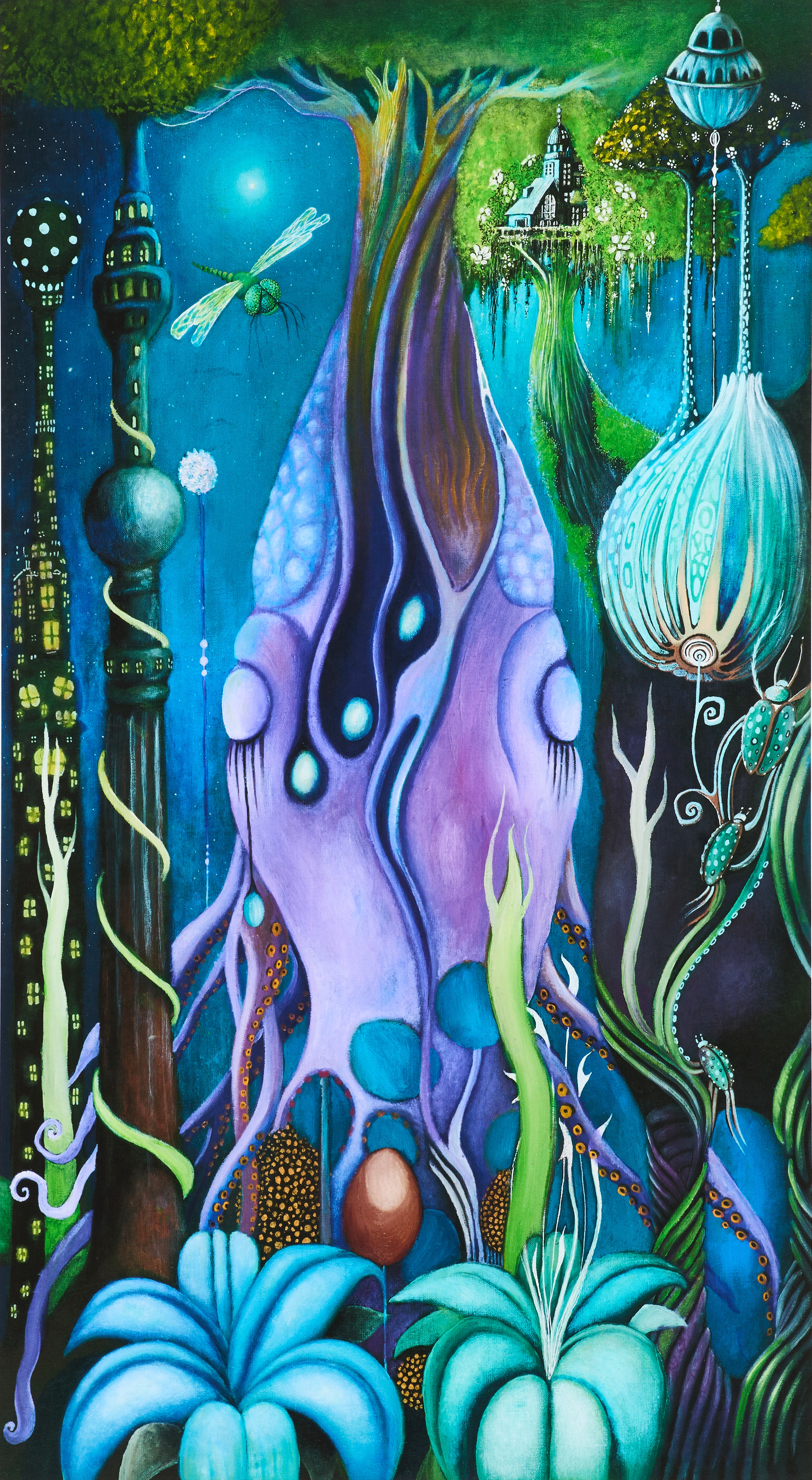 HENRIETTA KOZICA (född 1984). Fantasilandskap, ”Utan titel 15”, signerad och numrerad 103/150, giclée.