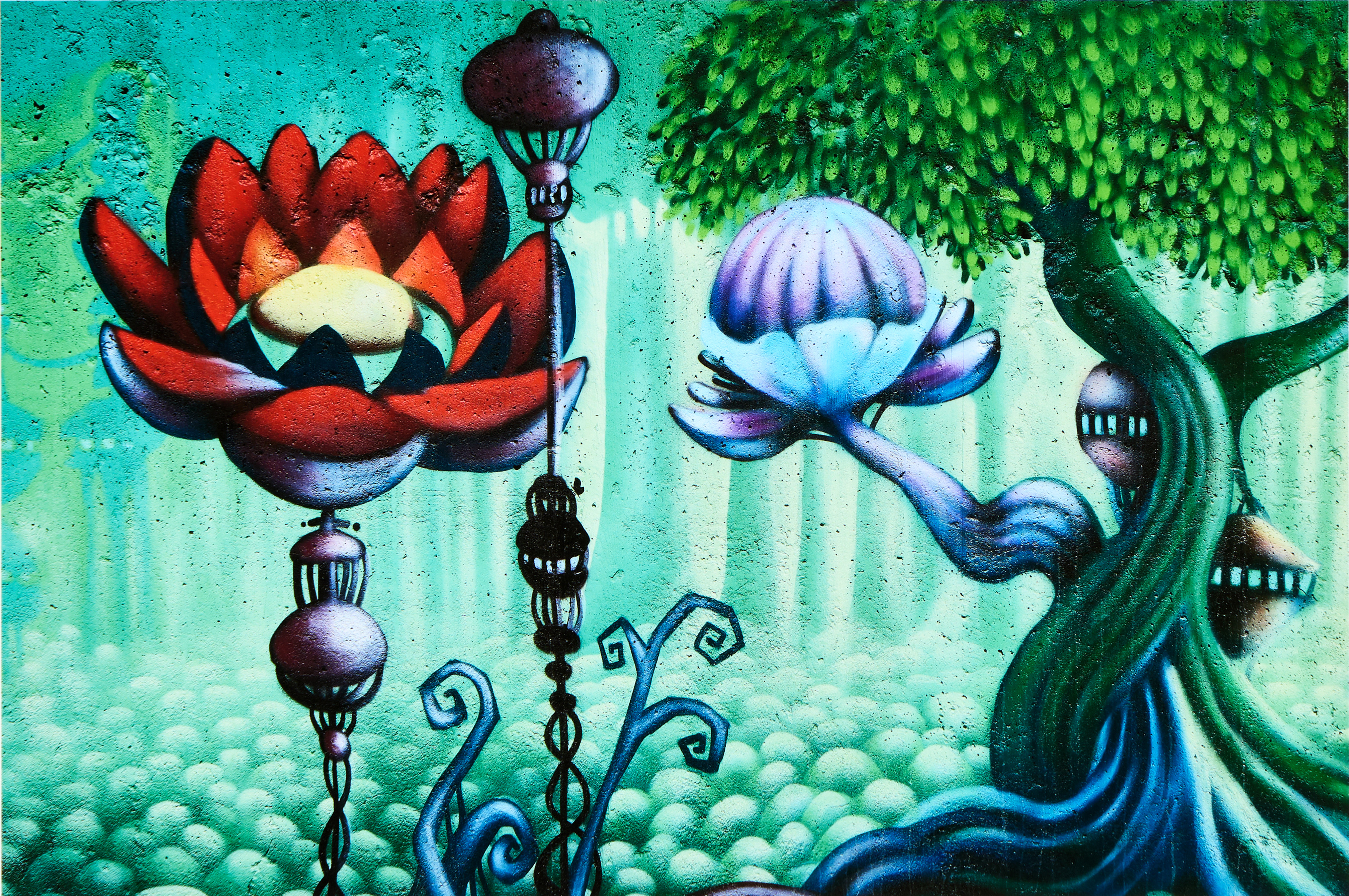 HENRIETTA KOZICA (född 1984). Fantasilandskap, ”Utan titel 21”, signerad och numrerad 5/100, giclée.