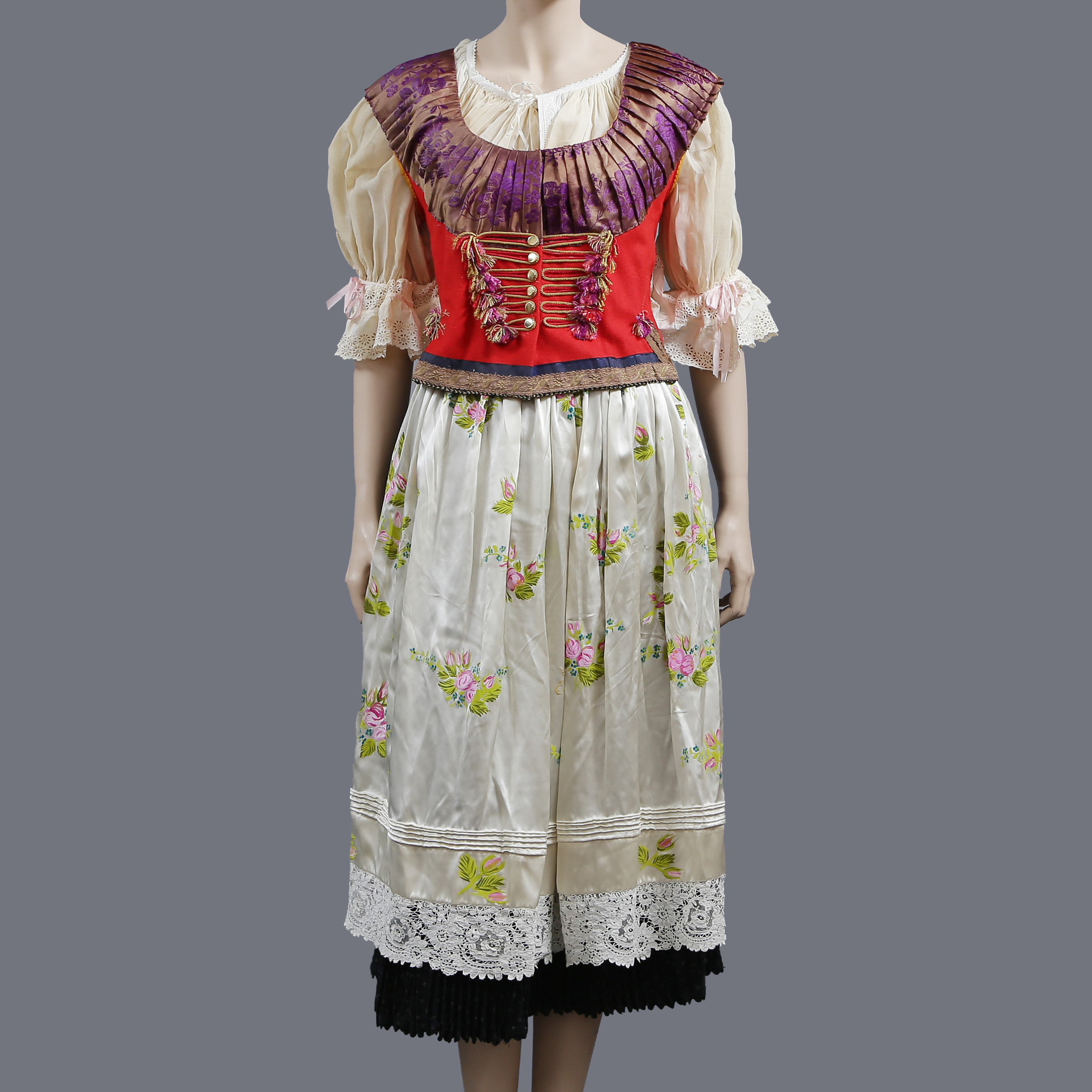 TRADITIONELL FOLKDRÄKT, ROZBARK POLEN, 1900-TAL.