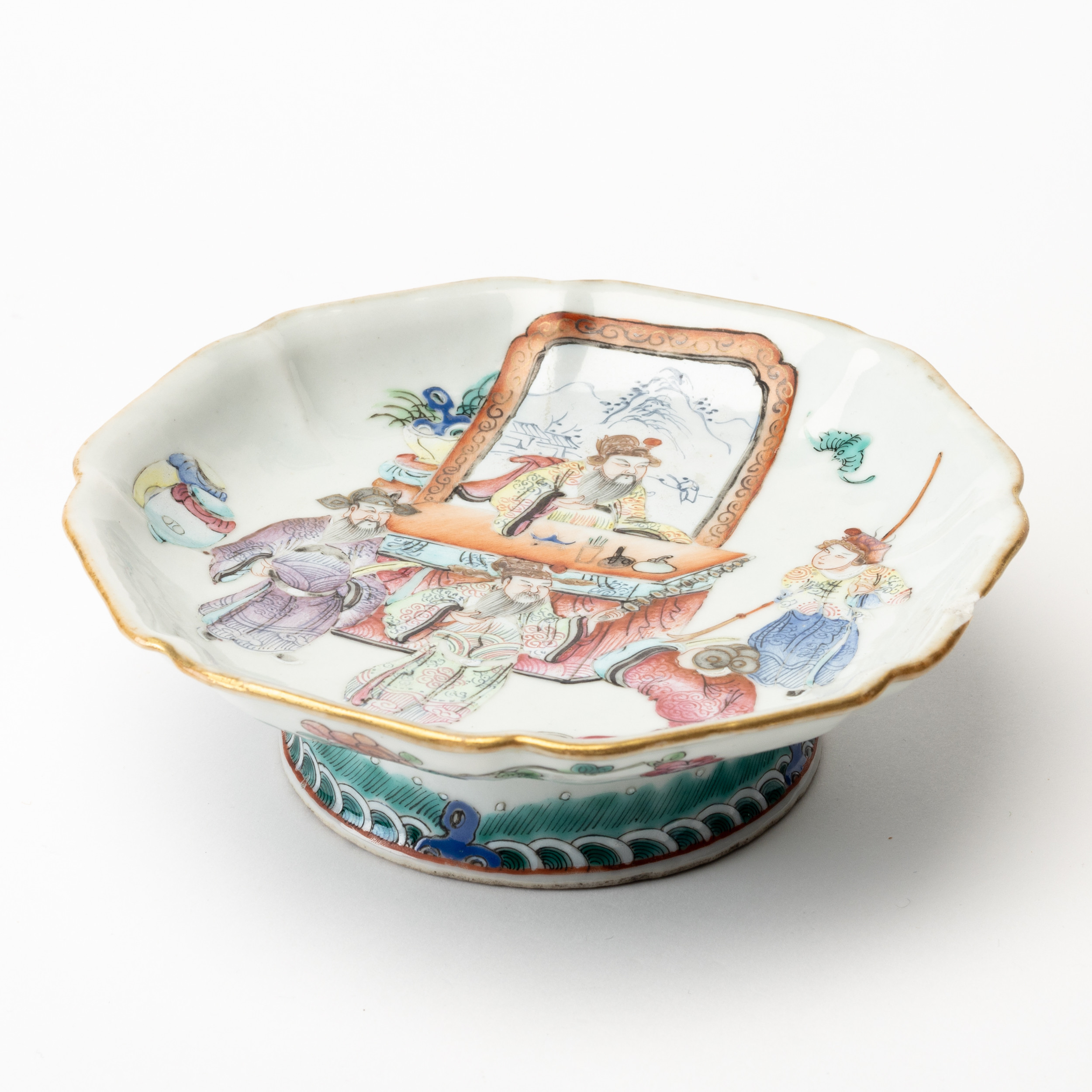 SKÅL PÅ FOT, porslin, Tongzhi, Kina, 1800-talets andra hälft.