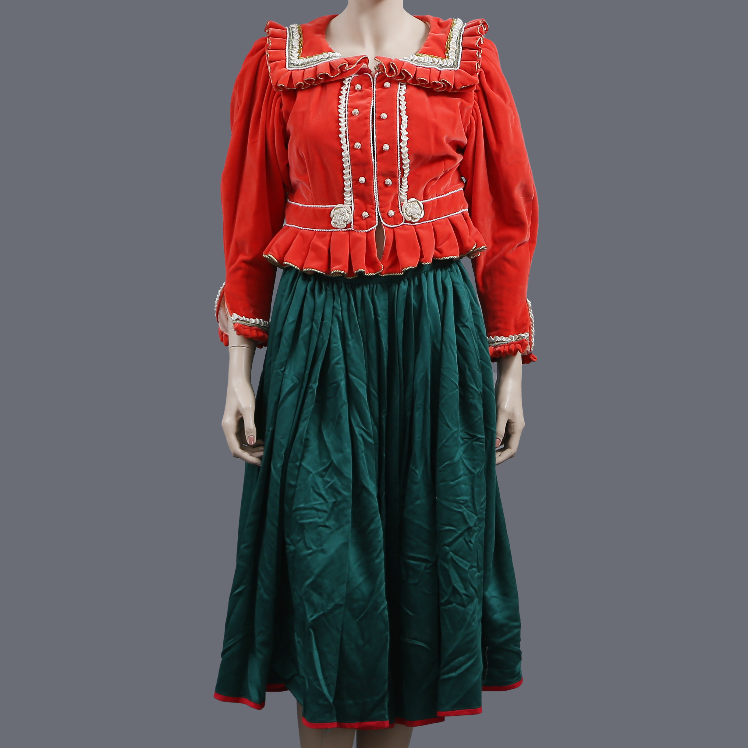 TRADITIONELL FOLKDRÄKT, DOLNY SLASK POLEN, 1800/1900-TAL.