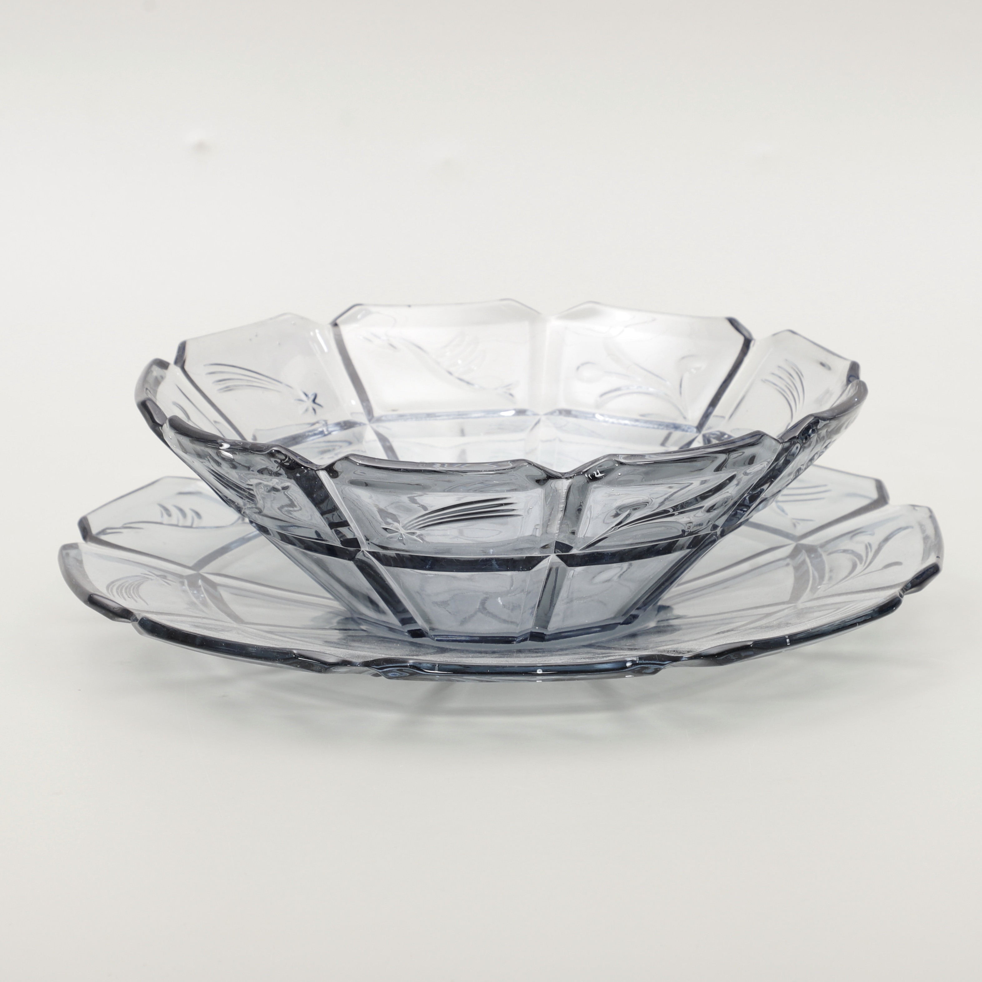 SKÅL MED FAT, glas, 1900-talets första hälft.