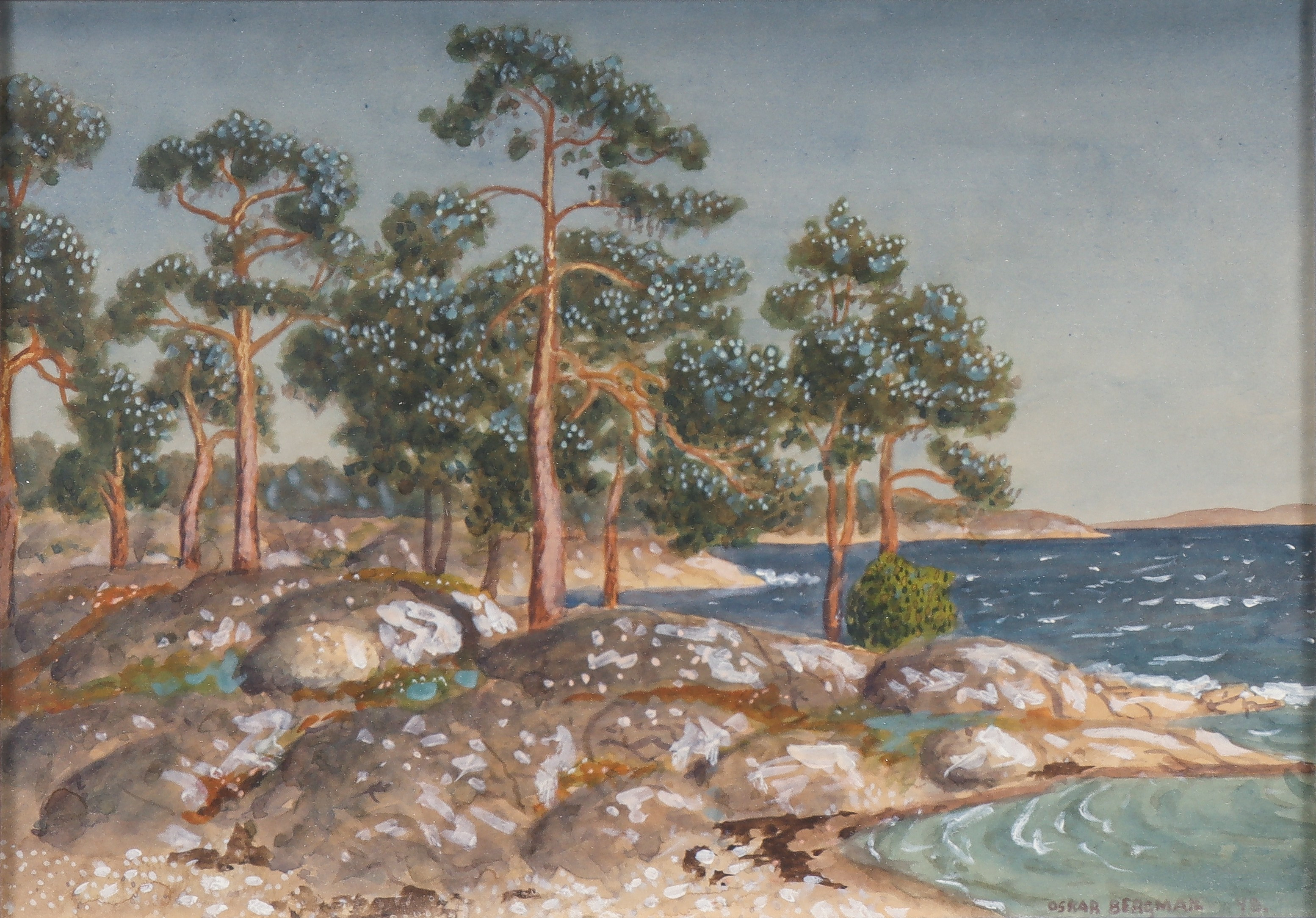 OSKAR BERGMAN. Skärgårdslandskap.