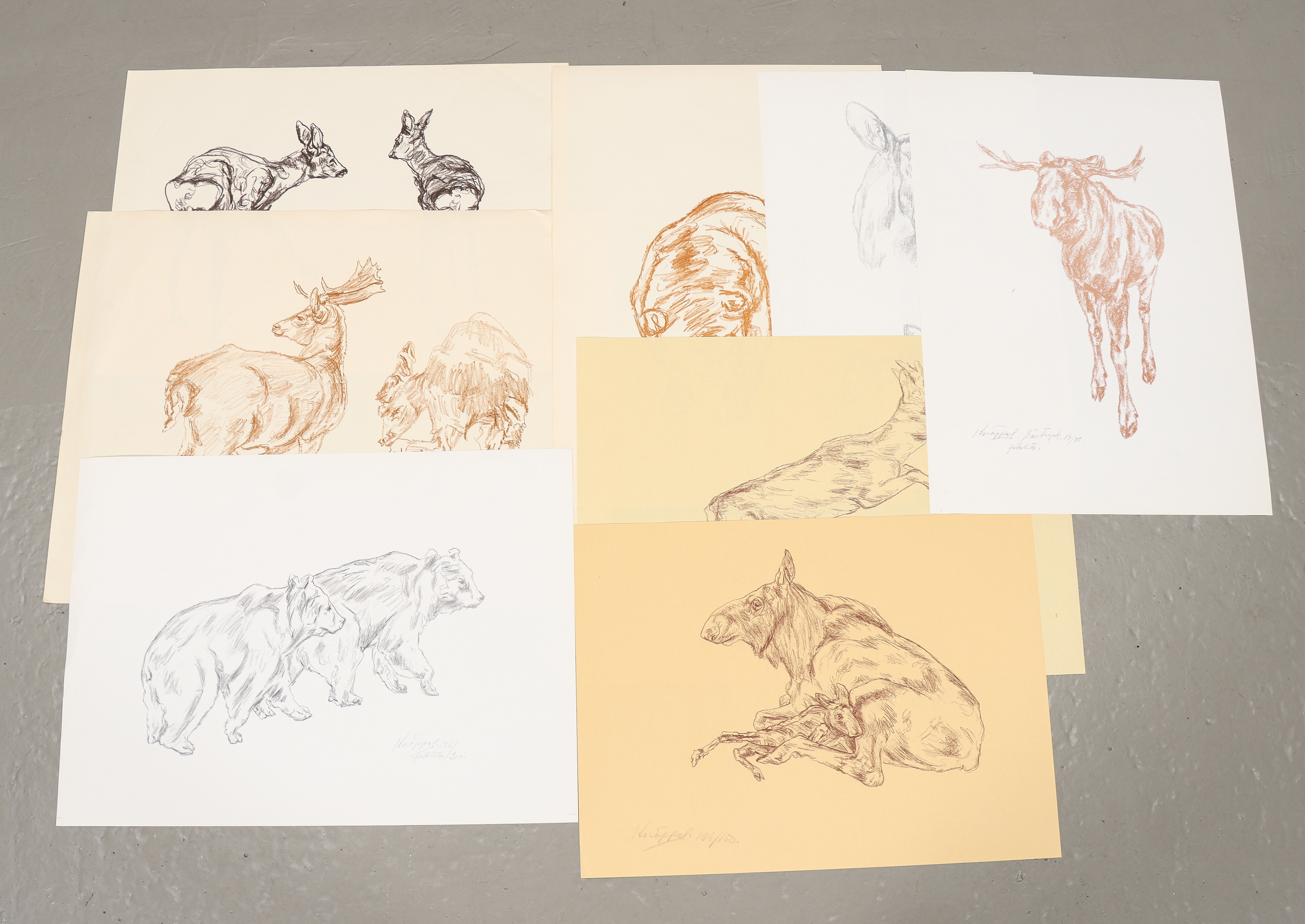 ARVID KNÖPPEL. Grafiska blad 10 stycken.