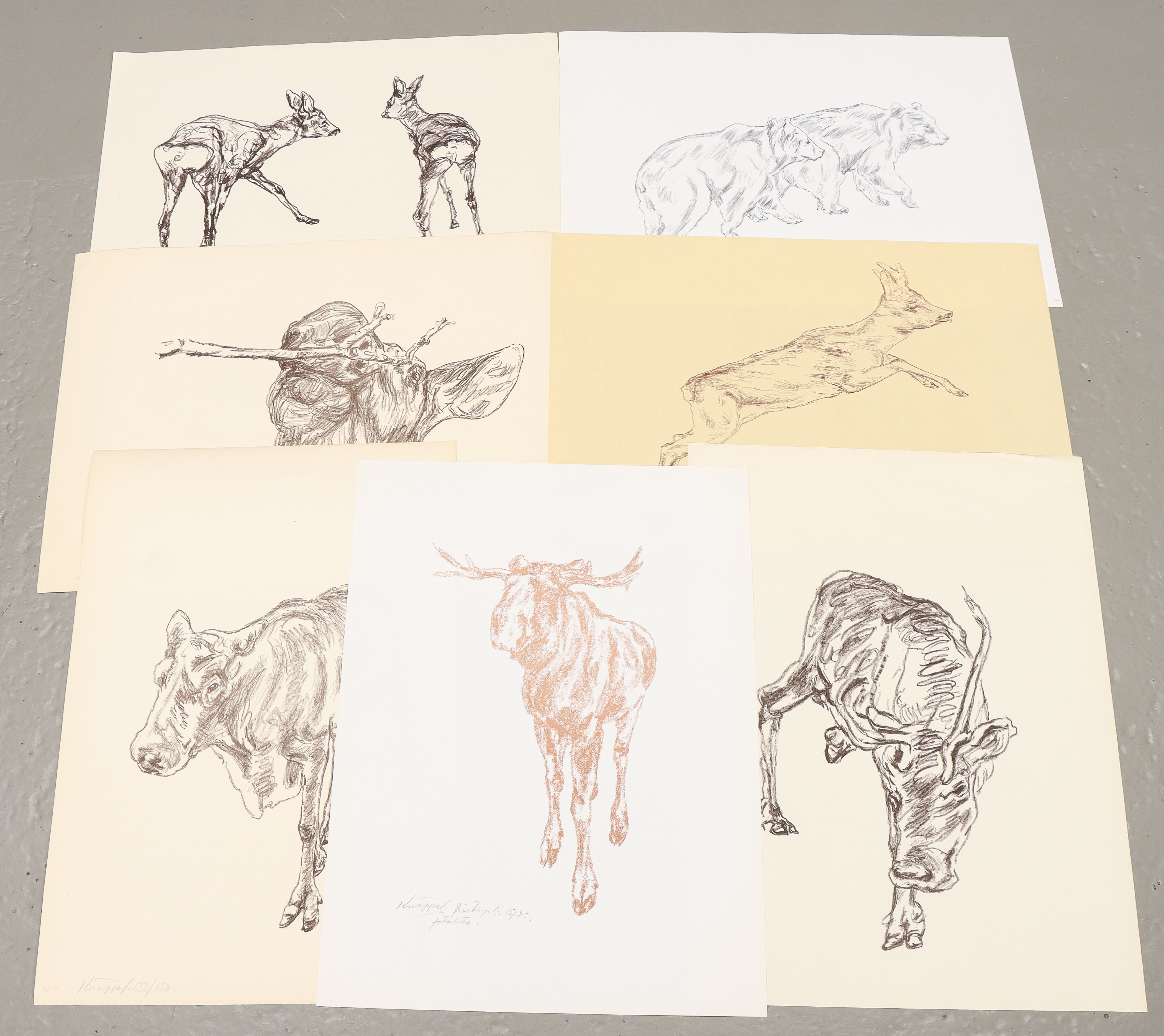 ARVID KNÖPPEL. Grafiska blad 10 stycken.