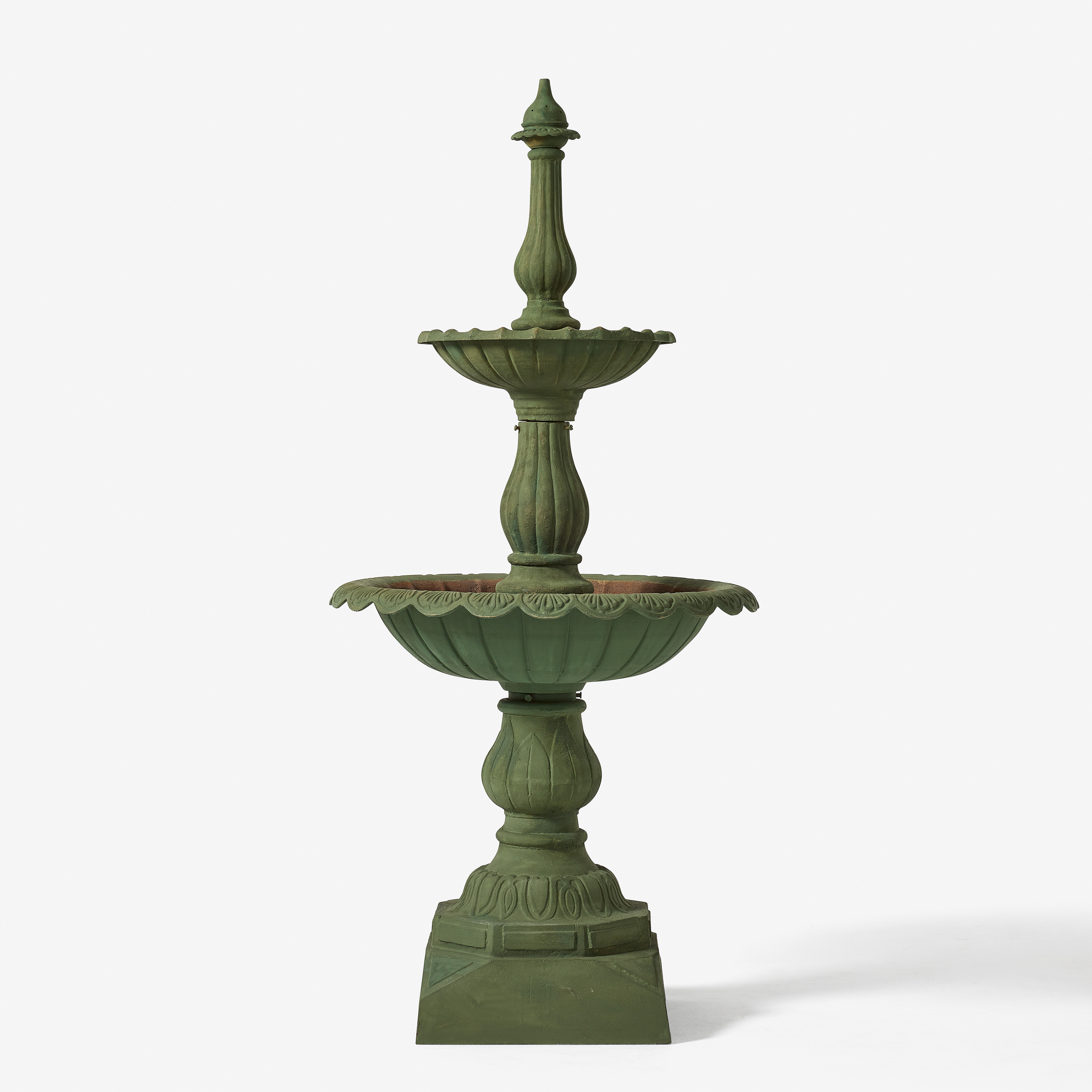 TRÄDGÅRDSFONTÄN, England 1900-talets början, grönpatinerat gjutjärn.