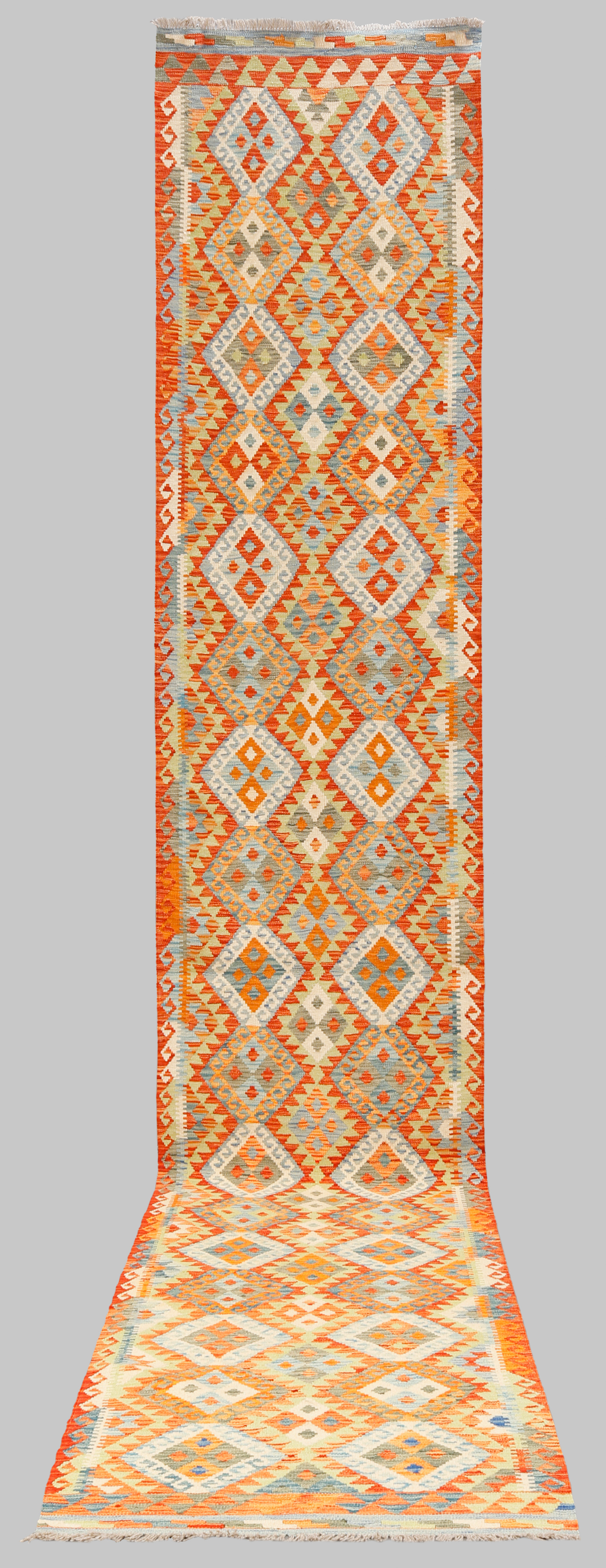 ORIENTMATTA. Kelim klassisk design gallerimodell, 487 x 84 cm.