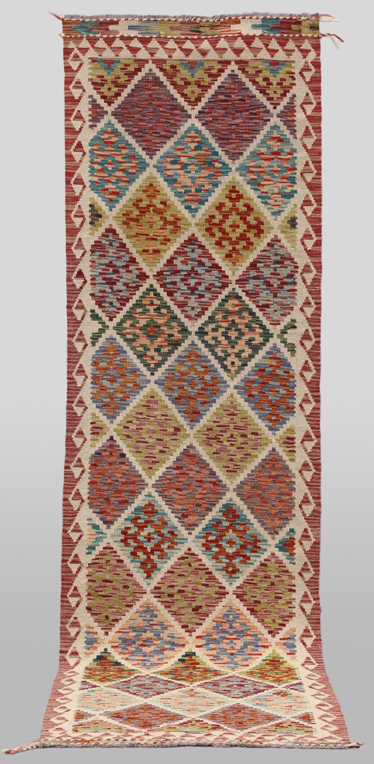 ORIENTMATTA. Kelim klassisk design gallerimodell, 285 x 80 cm.