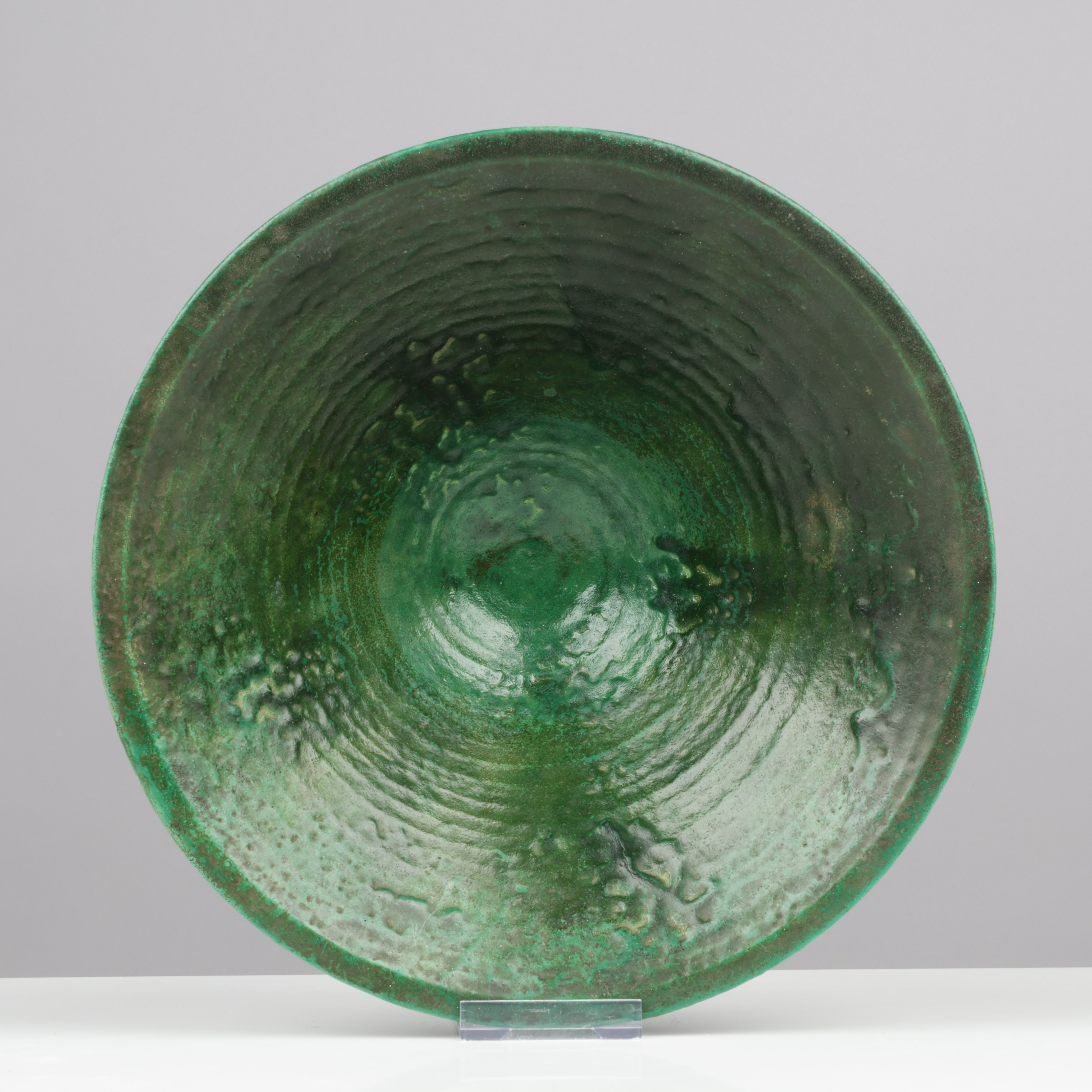 Images for 4797184. Circular bowl of green glazed ceramic, Schollert ...