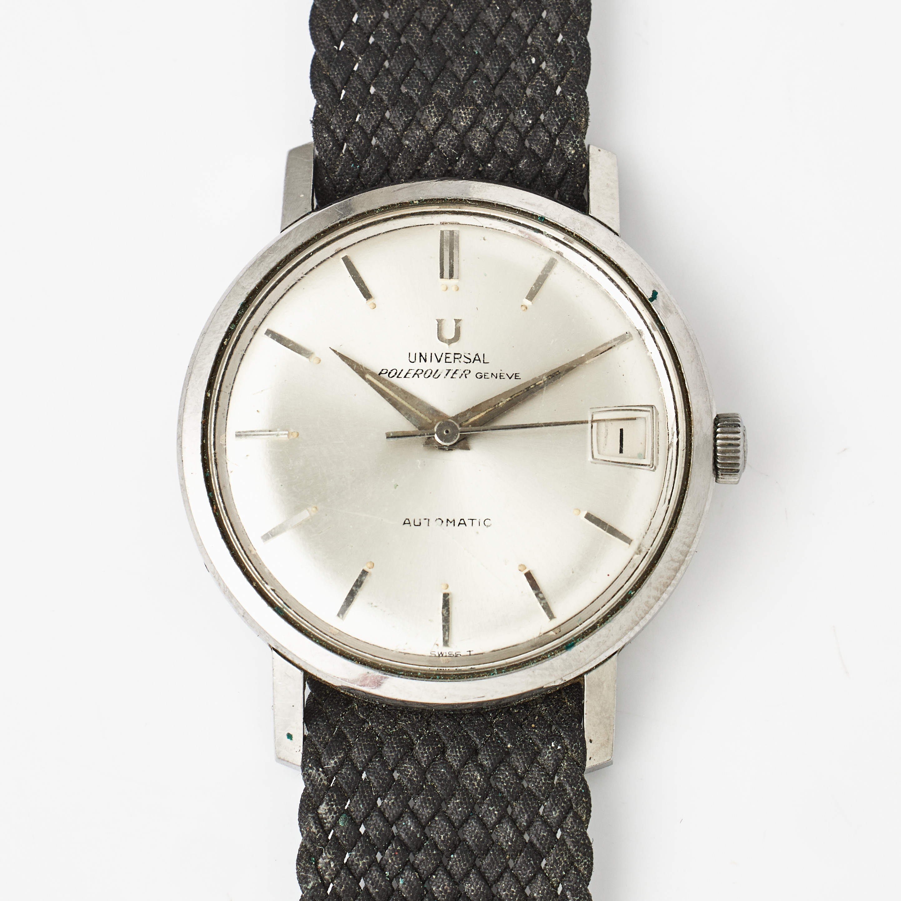 UNIVERSAL, Polerouter, Genève (Swiss T), armbandsur, 33,5 mm, stål, ca 1965.