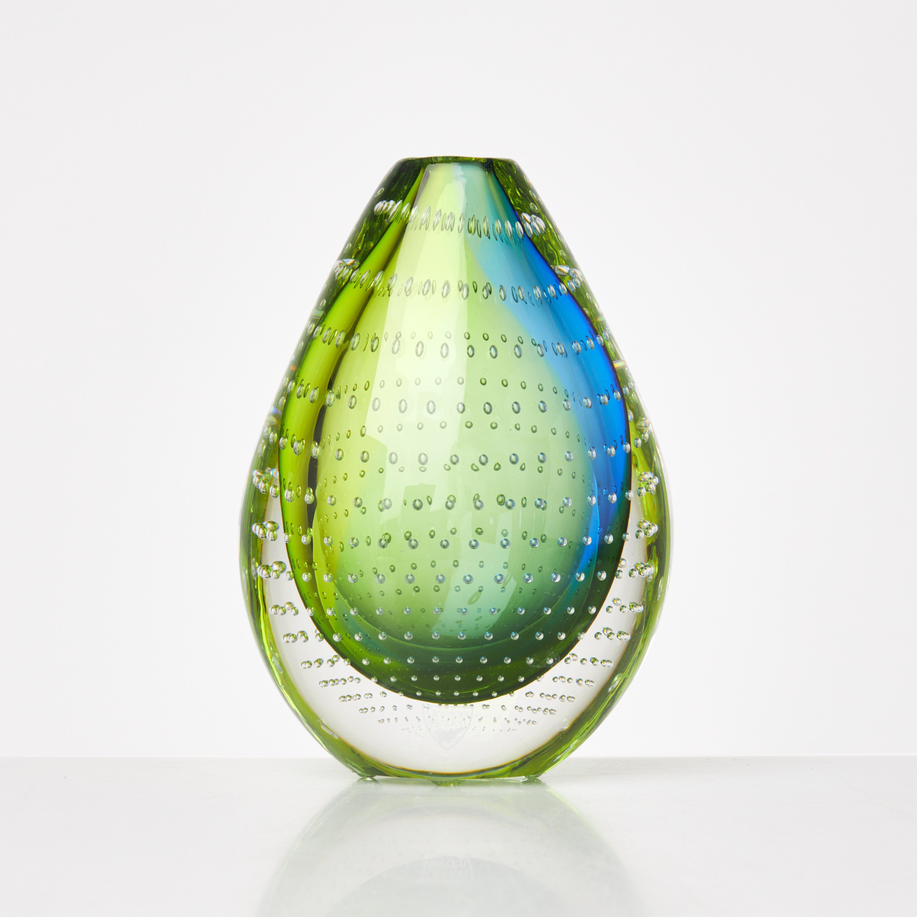 ERIKA LAGERBIELKE. Vas, glas, Orrefors Expo, etikettmärkt, signerad, numrerad 5143-21, 1999, i originalkartong.