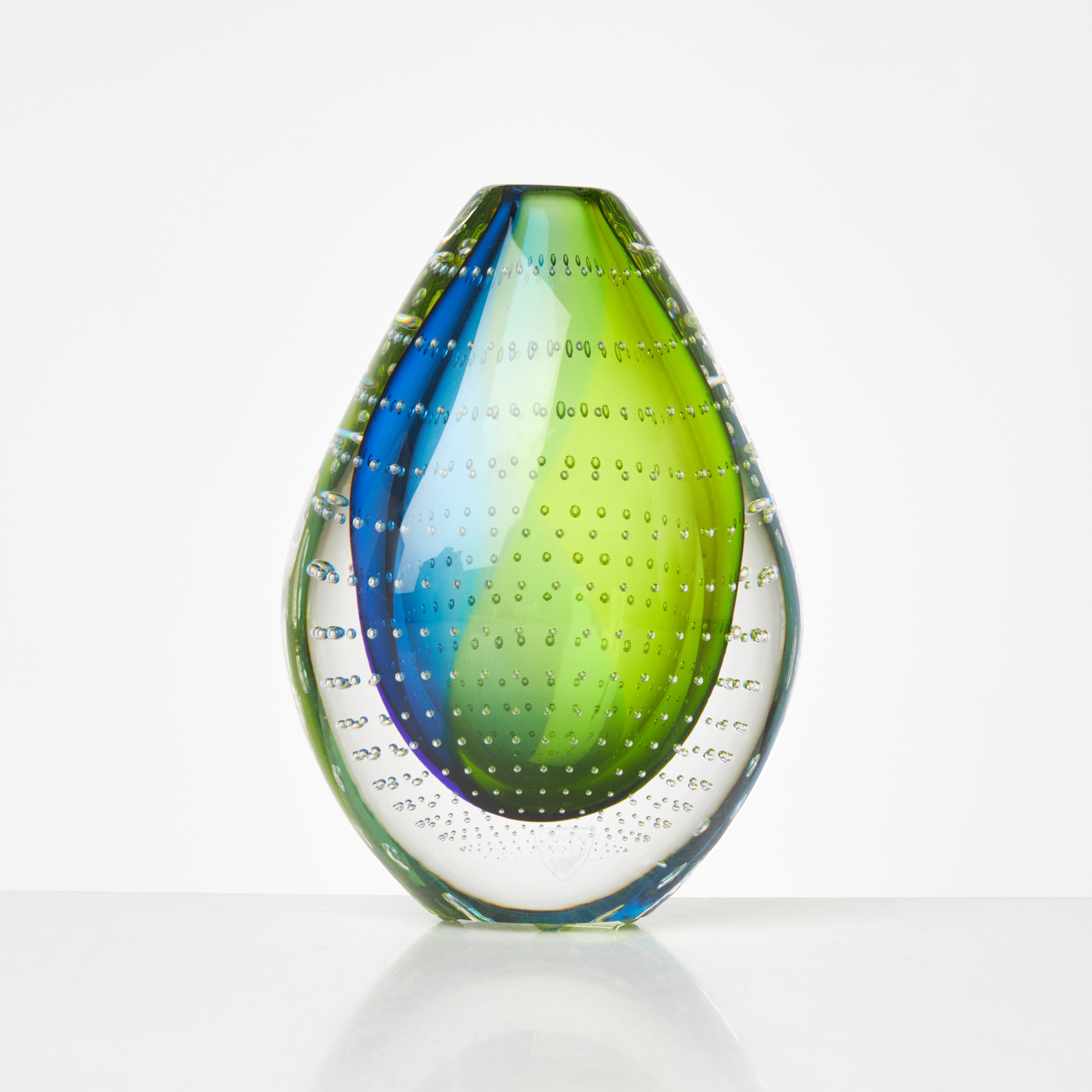 ERIKA LAGERBIELKE. Vas, glas, Orrefors Expo, etikettmärkt, signerad, numrerad 5143-21, 1999, i originalkartong.