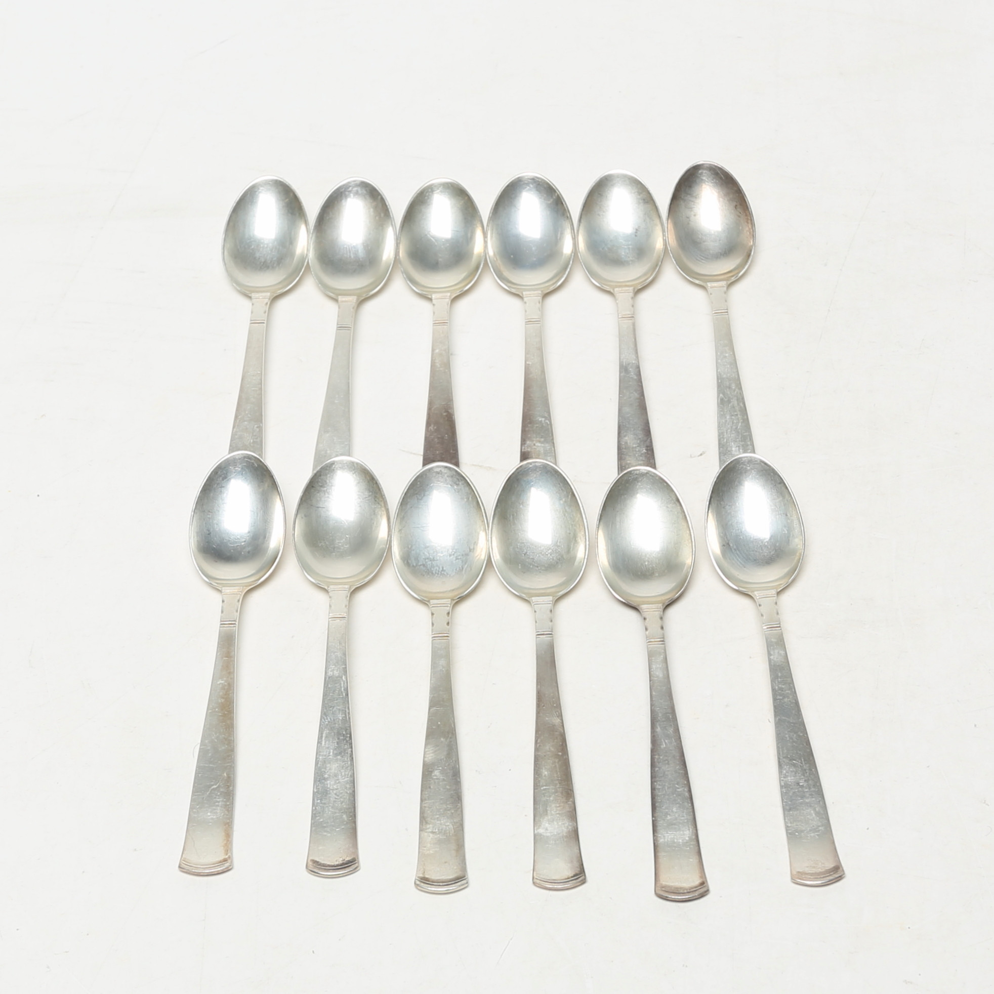 JACOB ÄNGMAN. KAFFESKEDAR, 12 st, silver, Rosenholm.