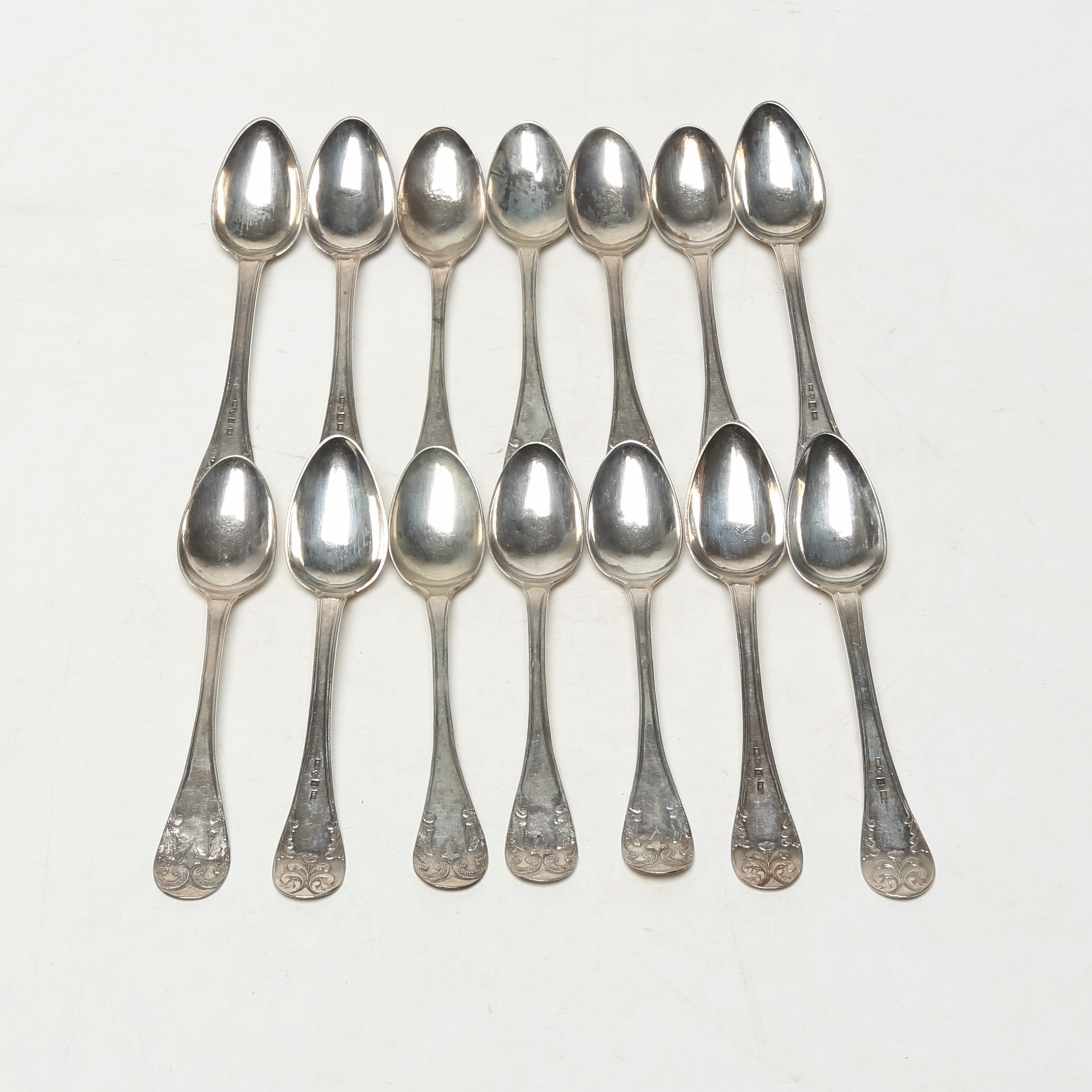 KAFFESKEDAR, 14 st, silver, sent 1800-tal.