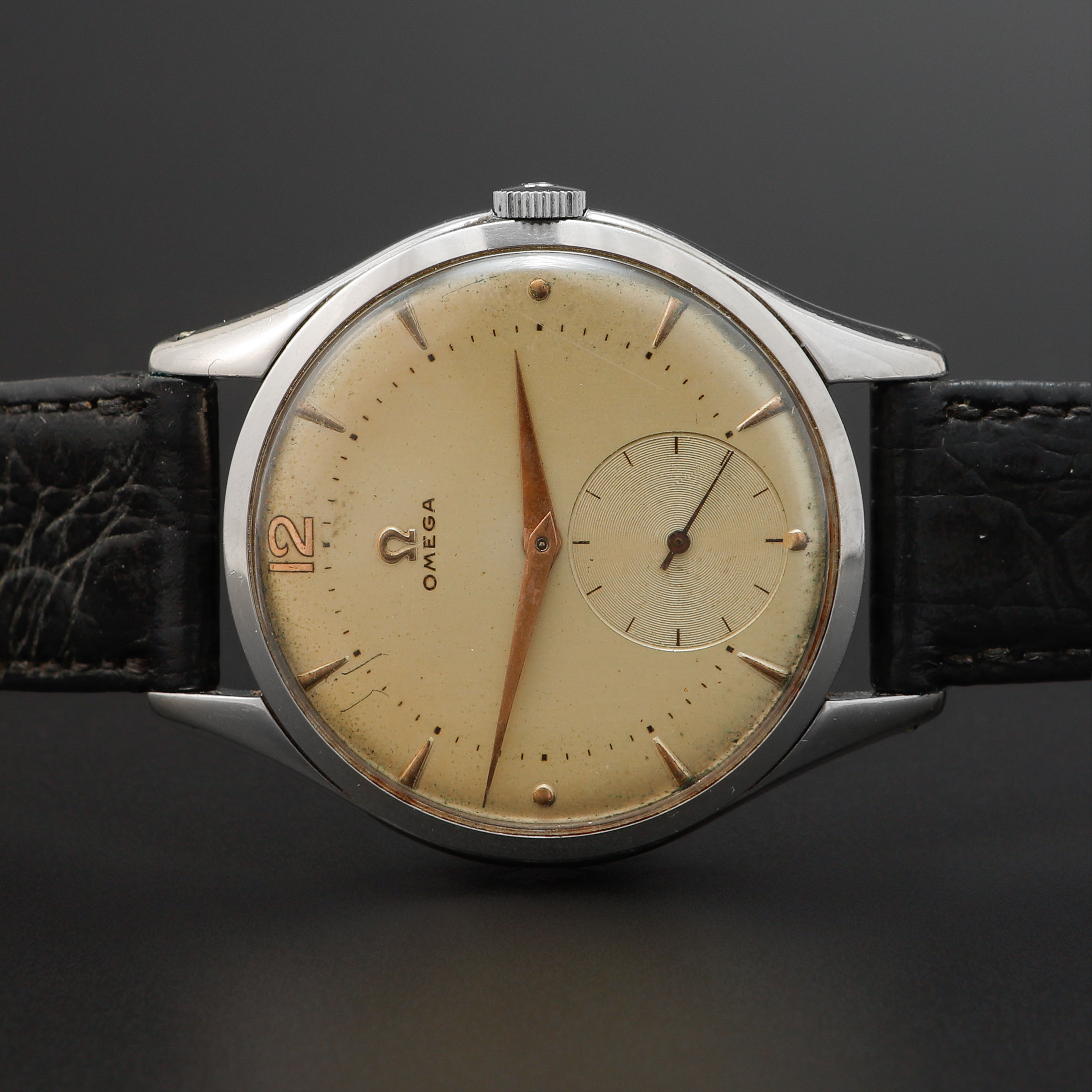 ARMBANDSUR, Omega, stål, manuell, ca 1947.