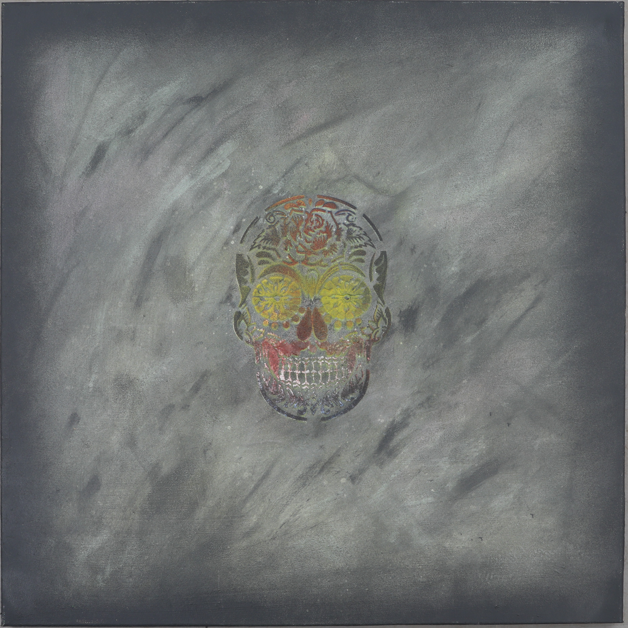 LARS BEIJAR. Blandteknik, signerad, döskalle.