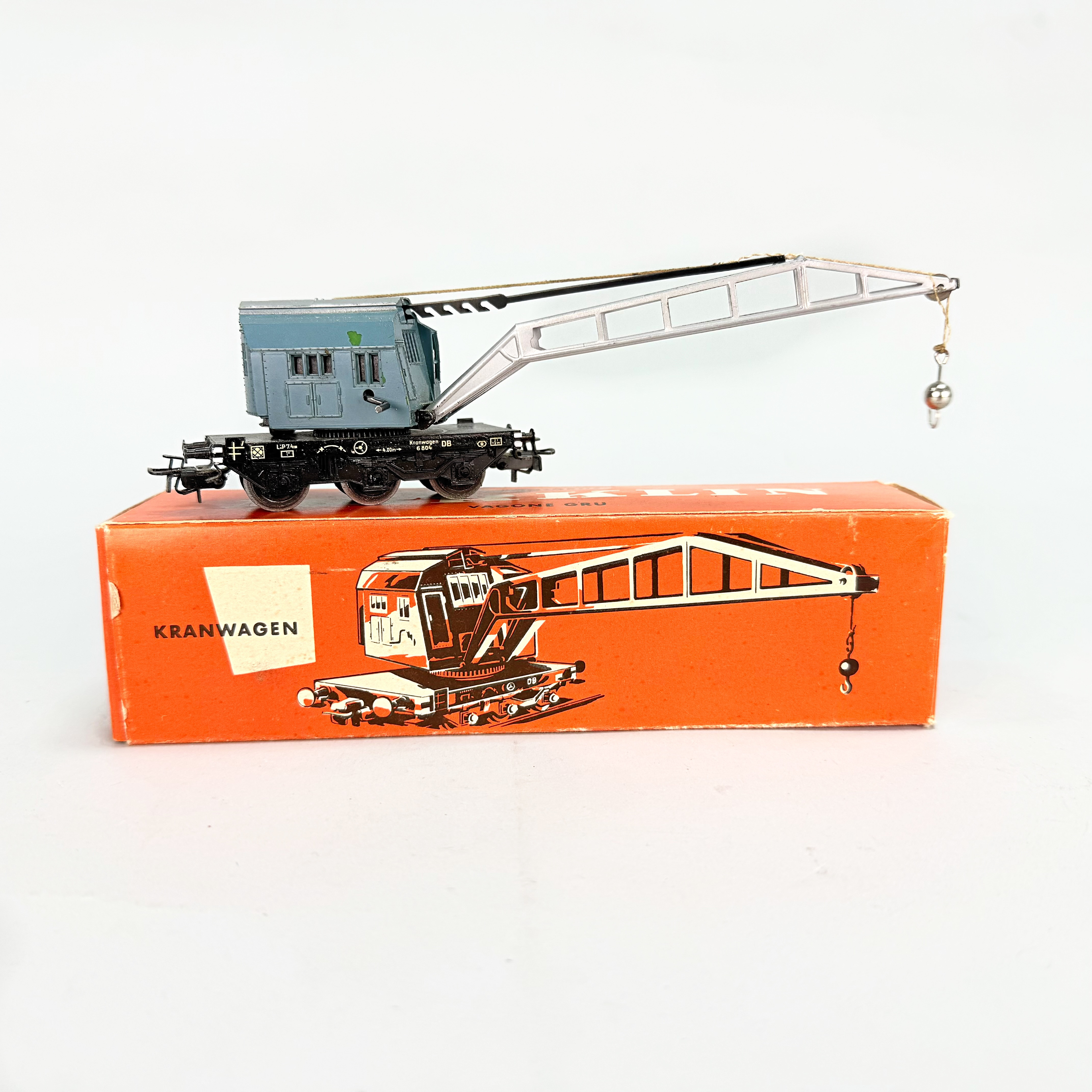MARKLIN - Kranvagn, gråblå i original kartong, 1958 - 4611.
