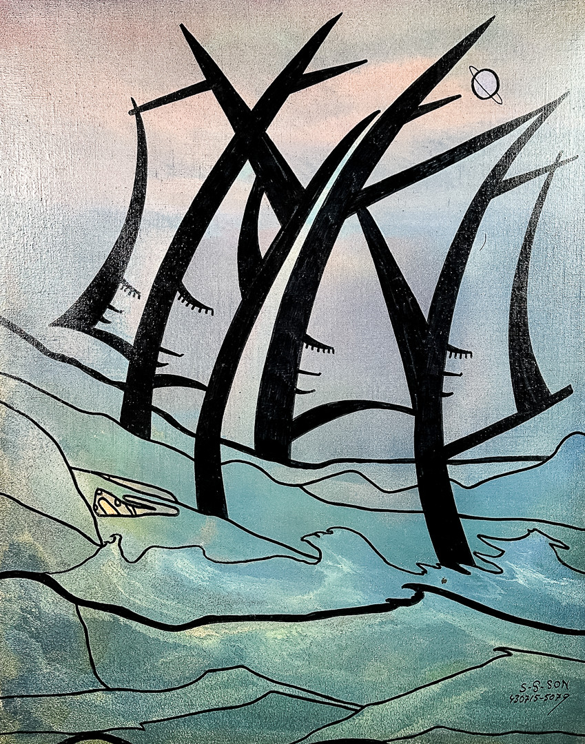 SVEN GÖRAN SVENSSON G:SON. OLJA PÅ DUK, signerad.