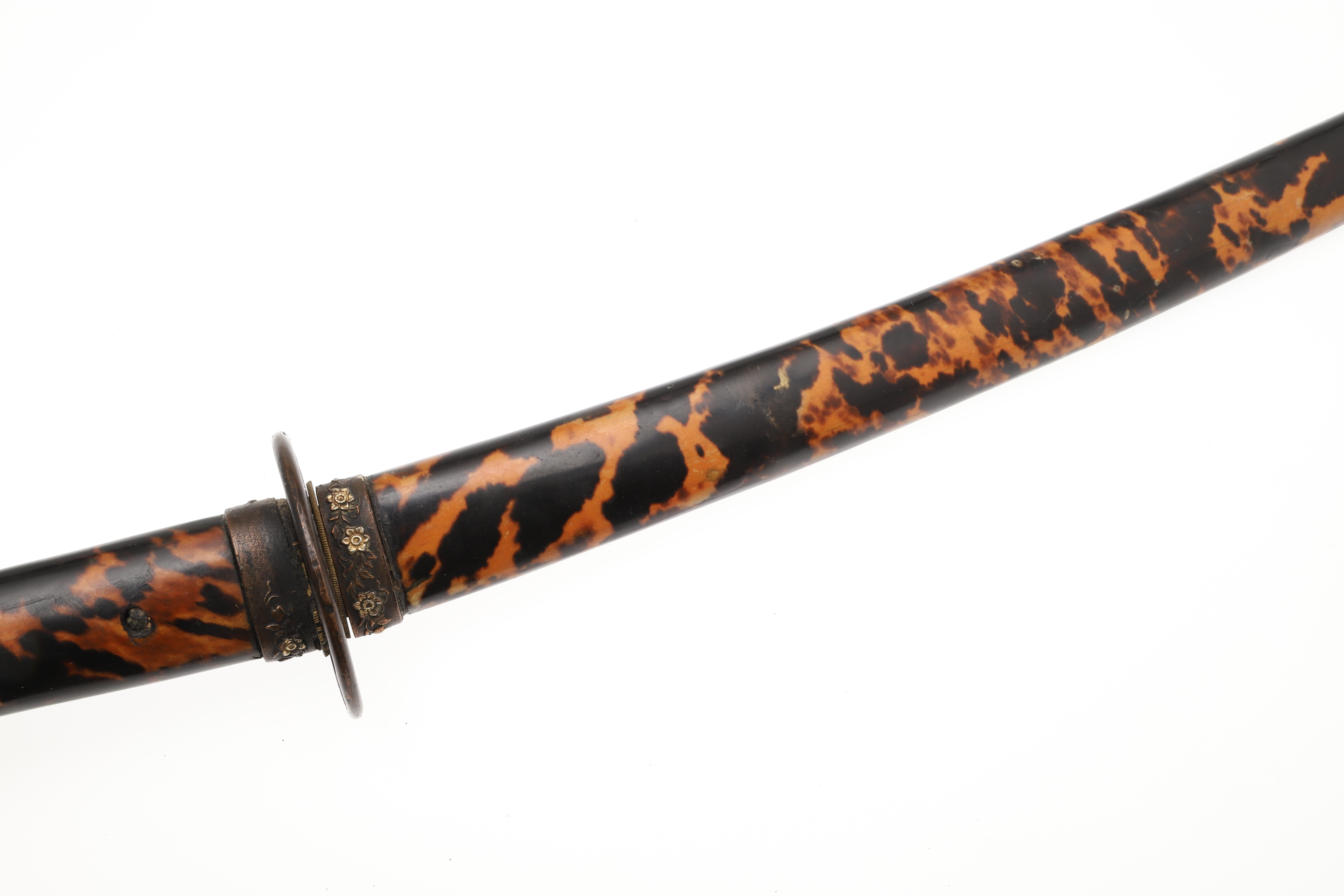 Tortoise Shell Pattern Sword Images for 4807986. A JAPANESE WAKIZASHI SHORT SWORD AND SCABBRD WITH ...