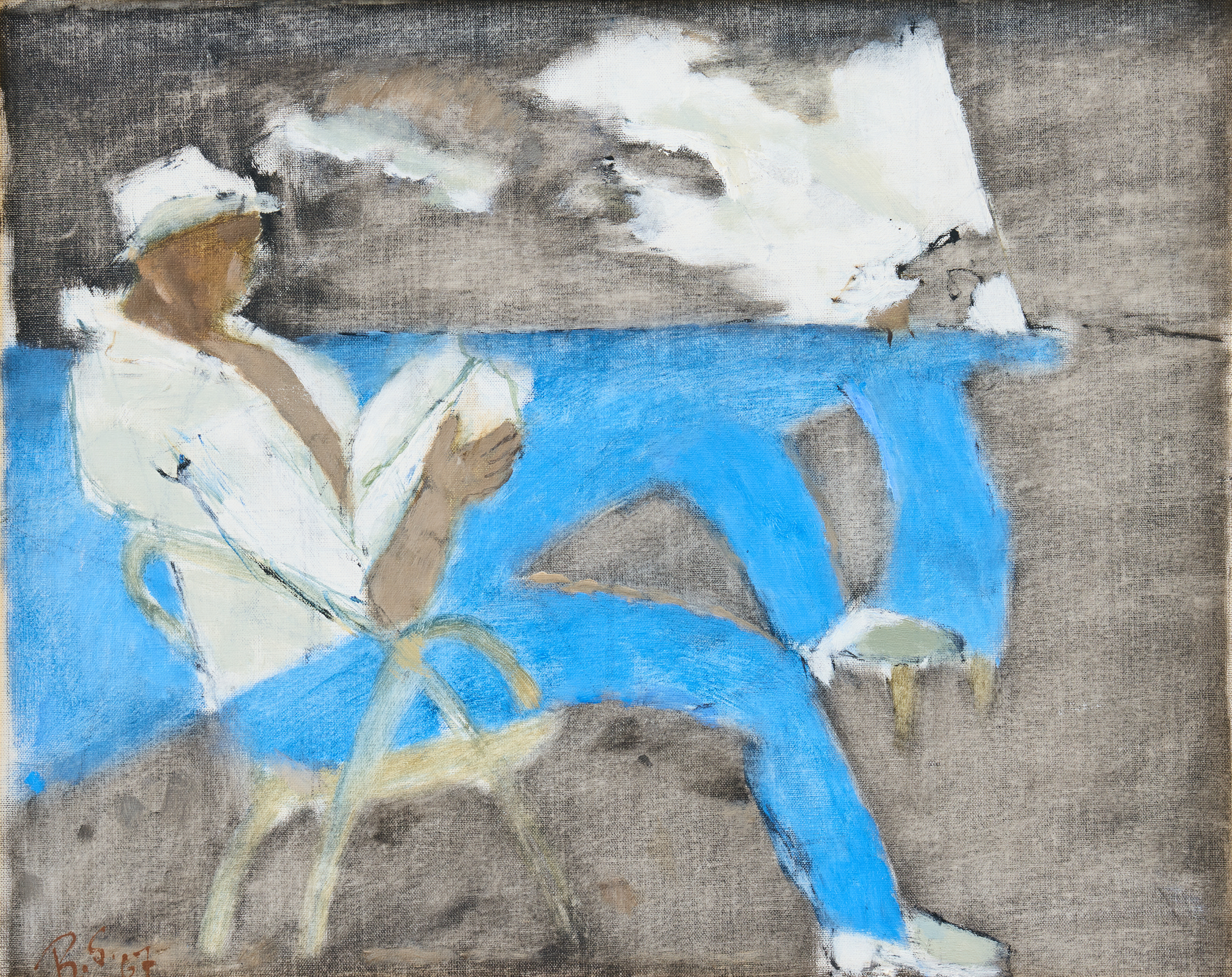 RAGNAR SANDBERG. "Tidningsläsare".