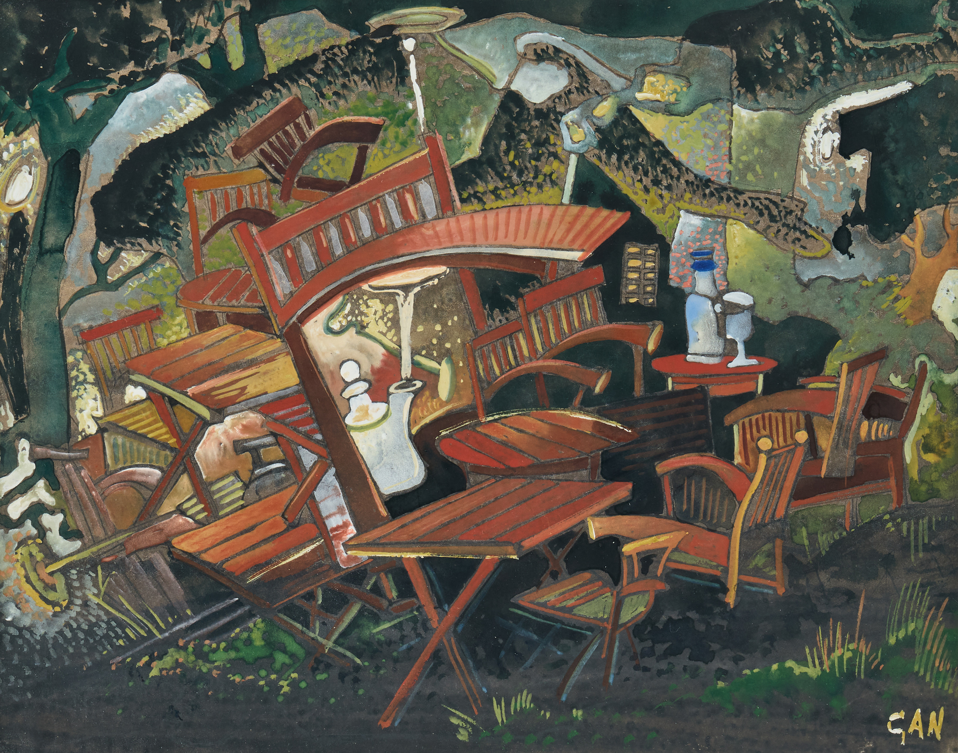 GÖSTA ADRIAN-NILSSON. Trädgårdsmöbler.