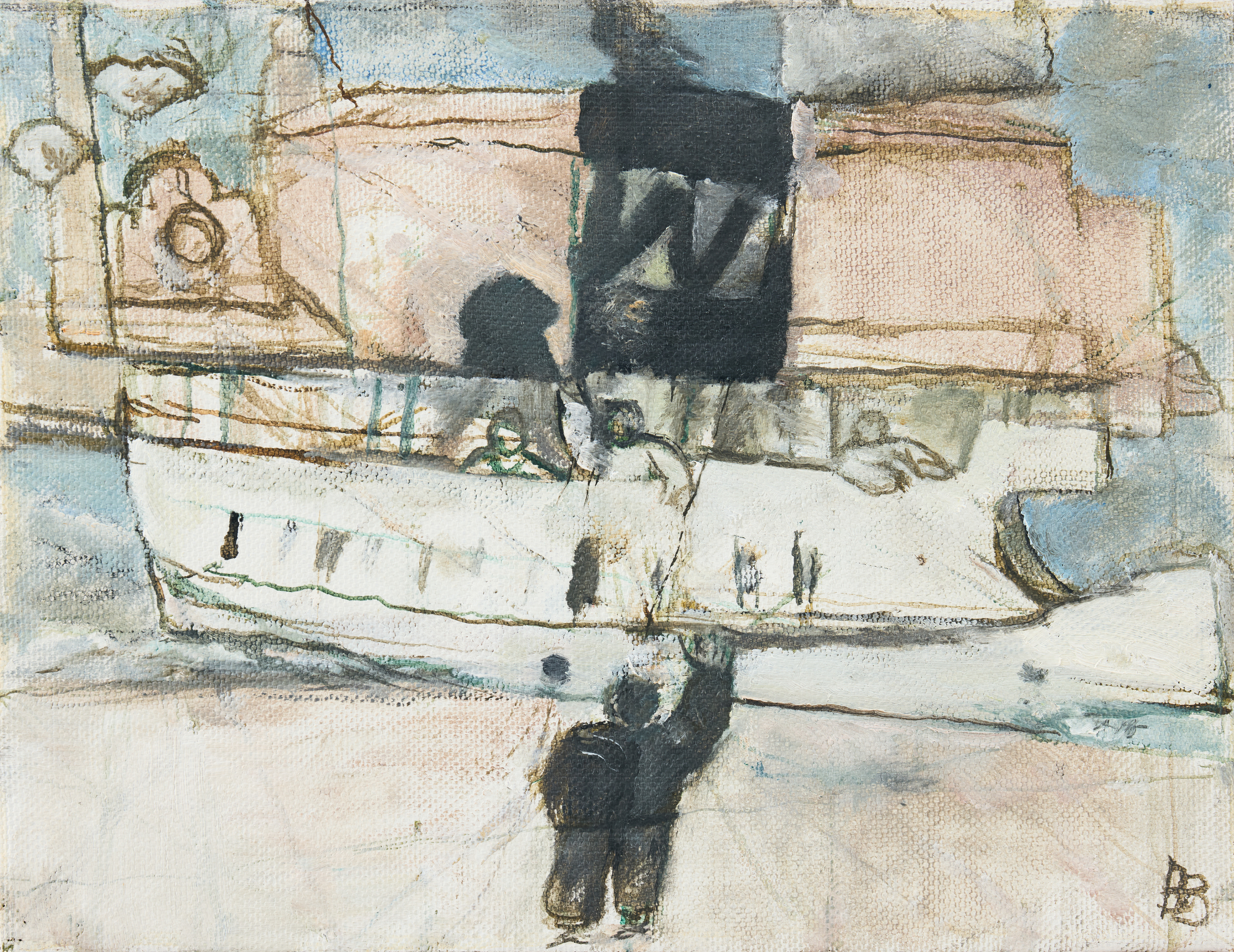 BIRGIT BROMS. Skärgårdsbåt nedanför Stockholms Slott.