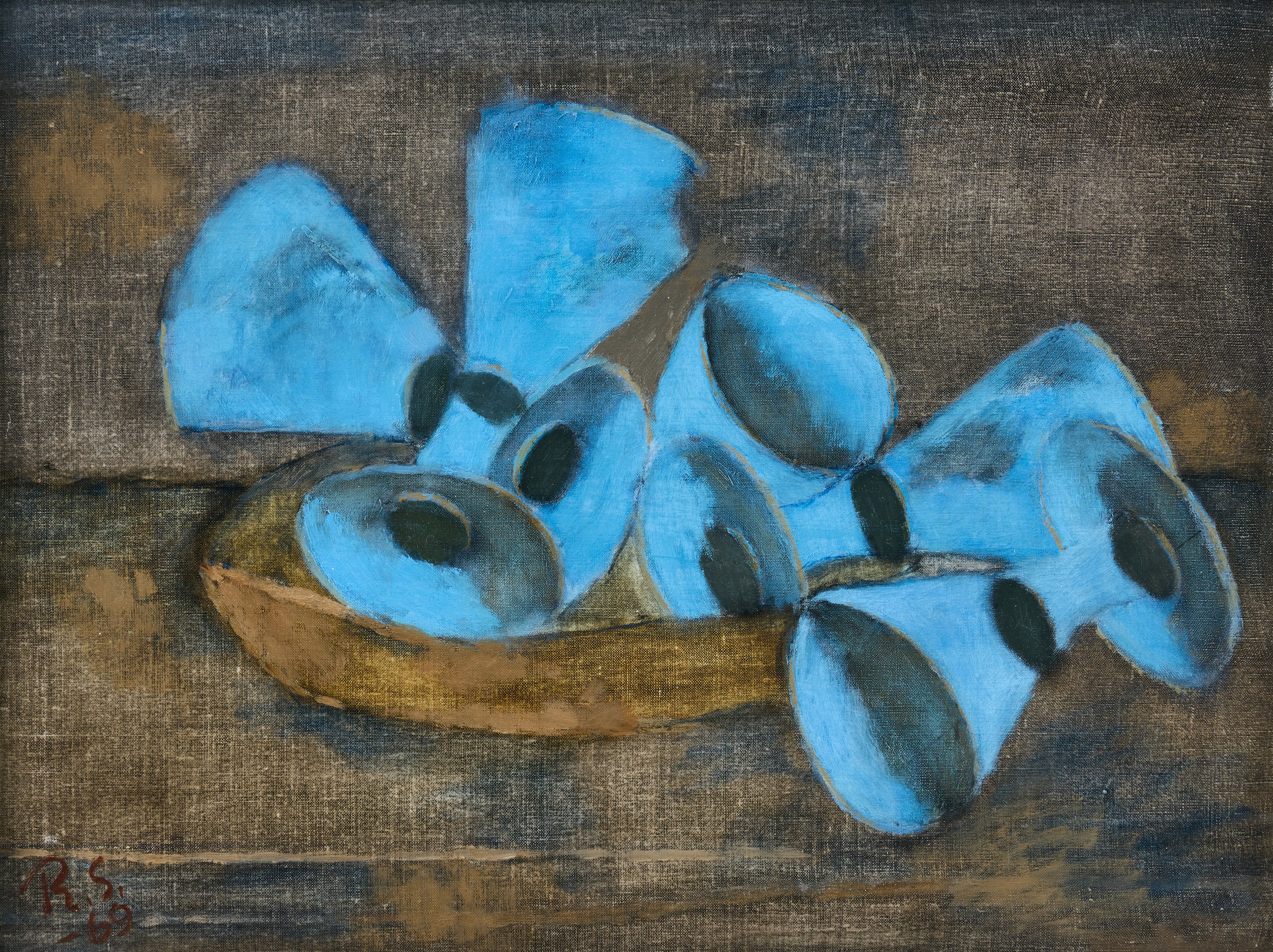 RAGNAR SANDBERG. "Glas III" (Blå glas).