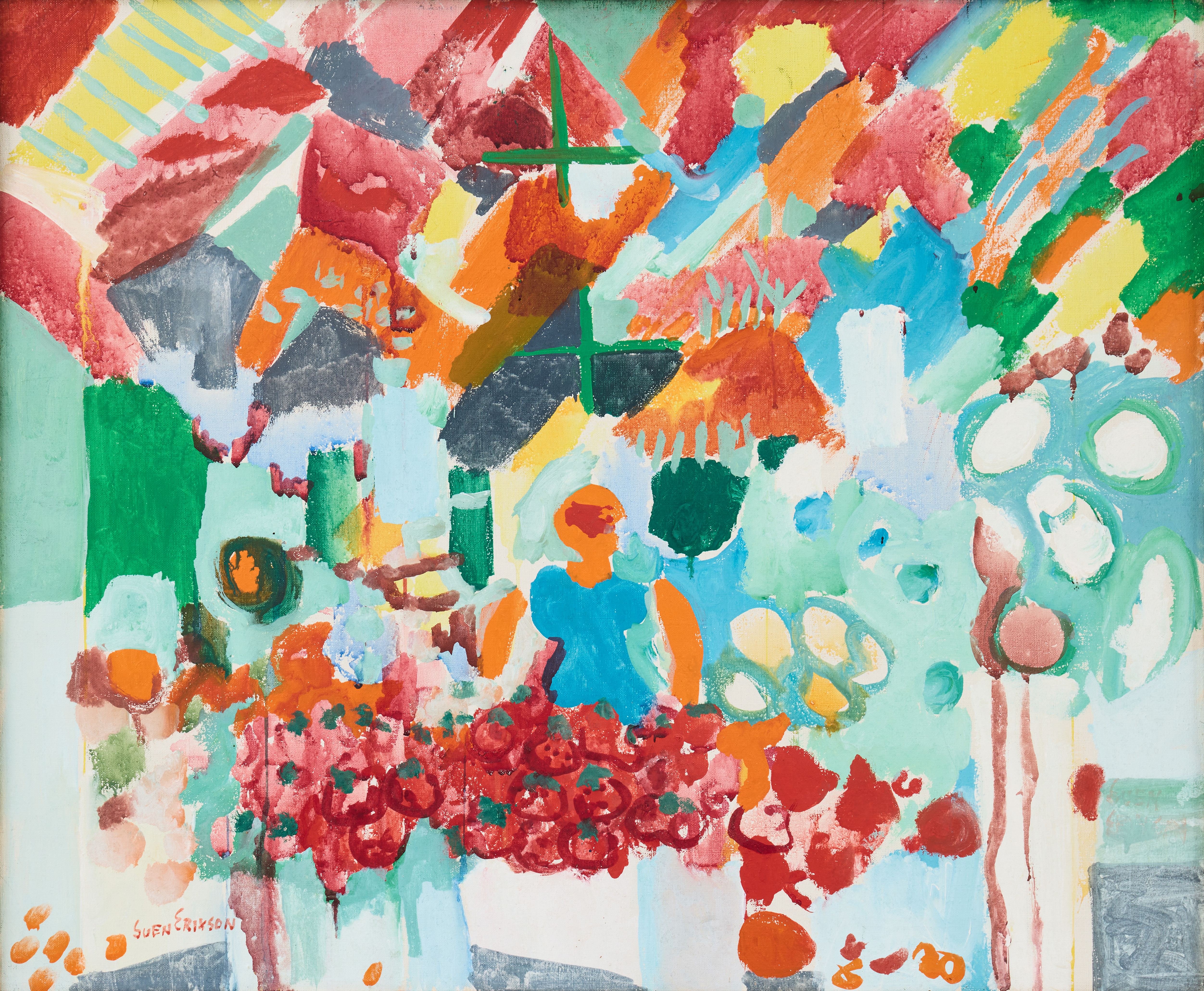 SVEN X:ET ERIXSON. "Hötorget, sommar".