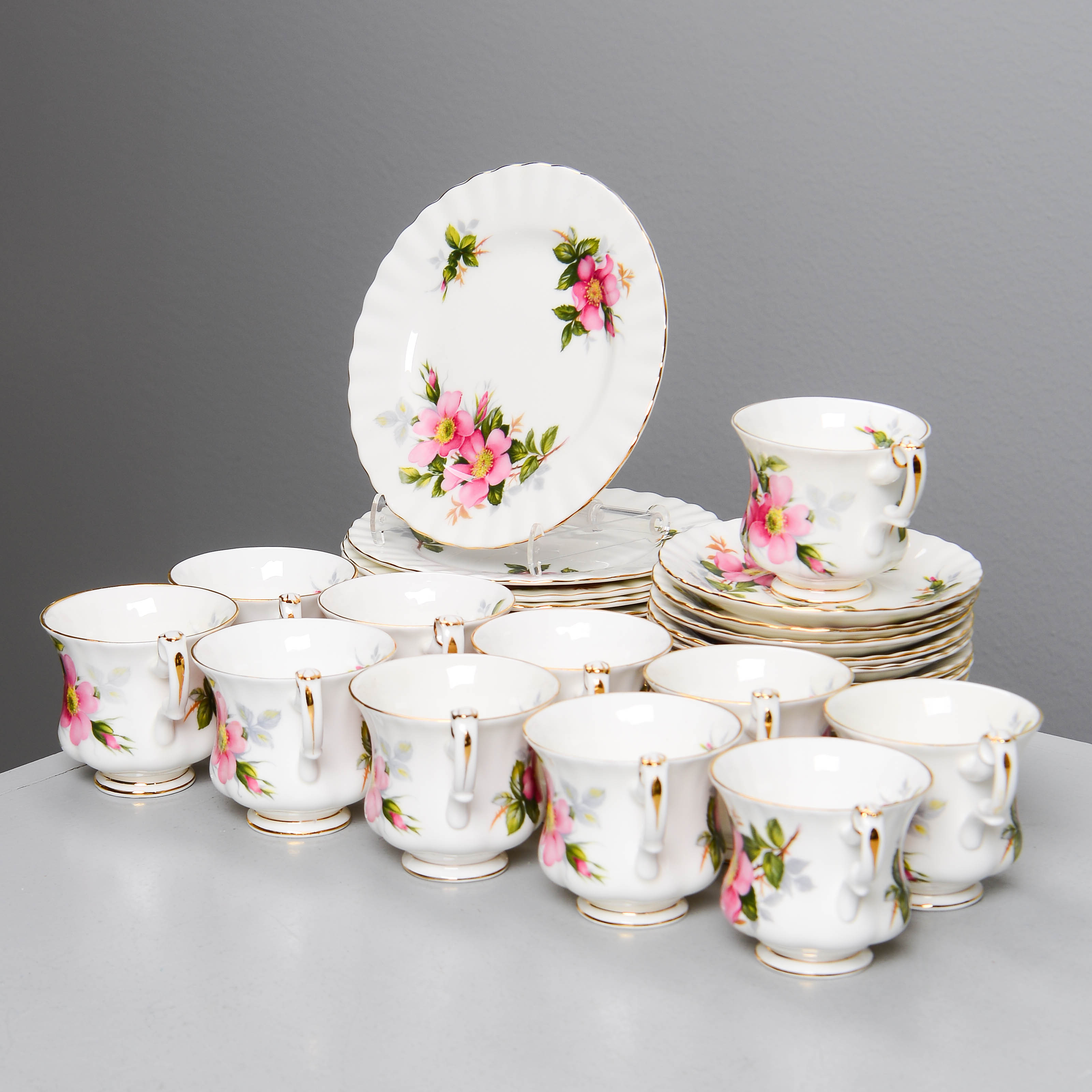 KAFFESERVIS för 10 personer, "Prairie Rose", Paragon, England.