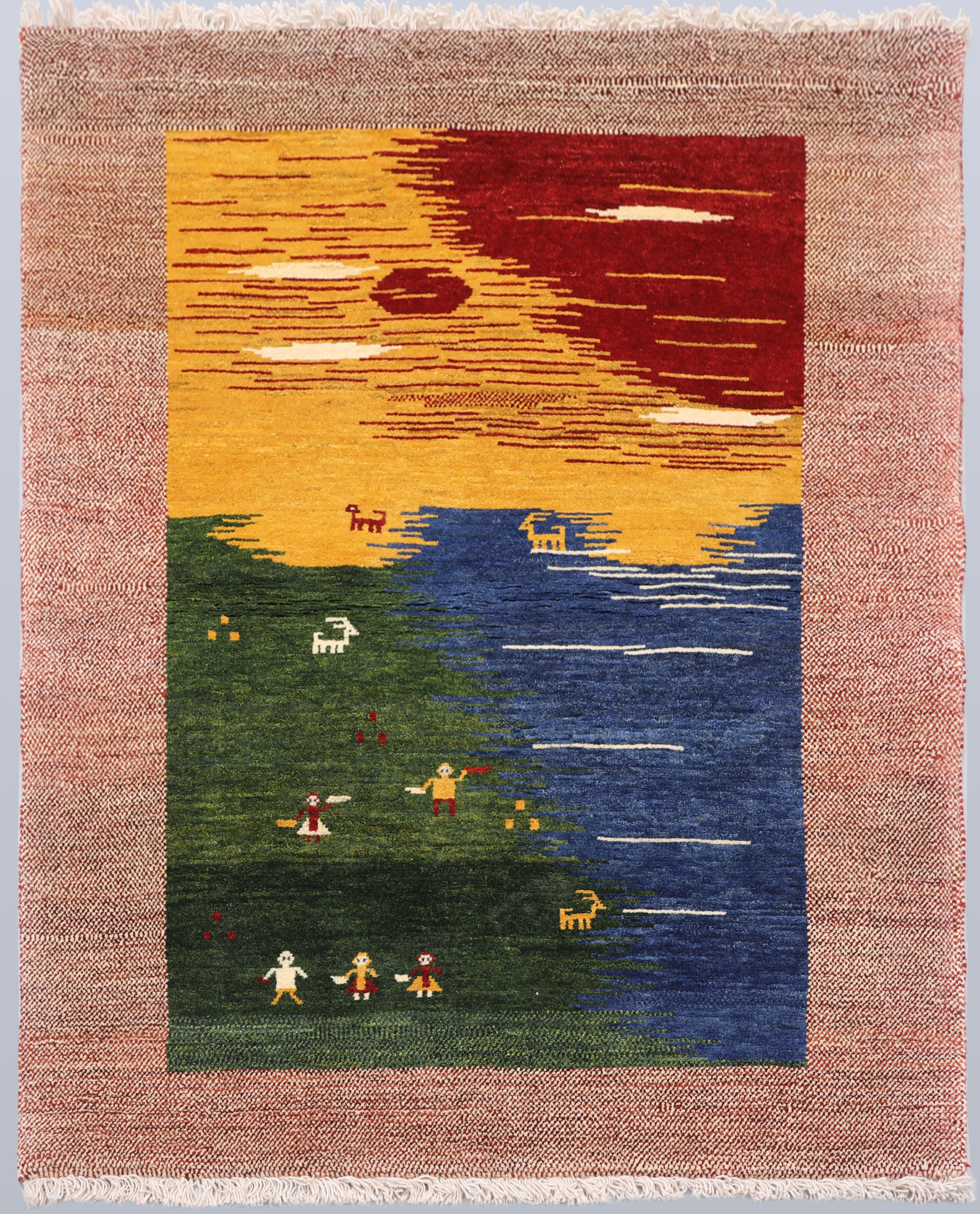 ORIENTMATTA. Figural Gabbeh, Persisk, fine, 147 x 108 cm.