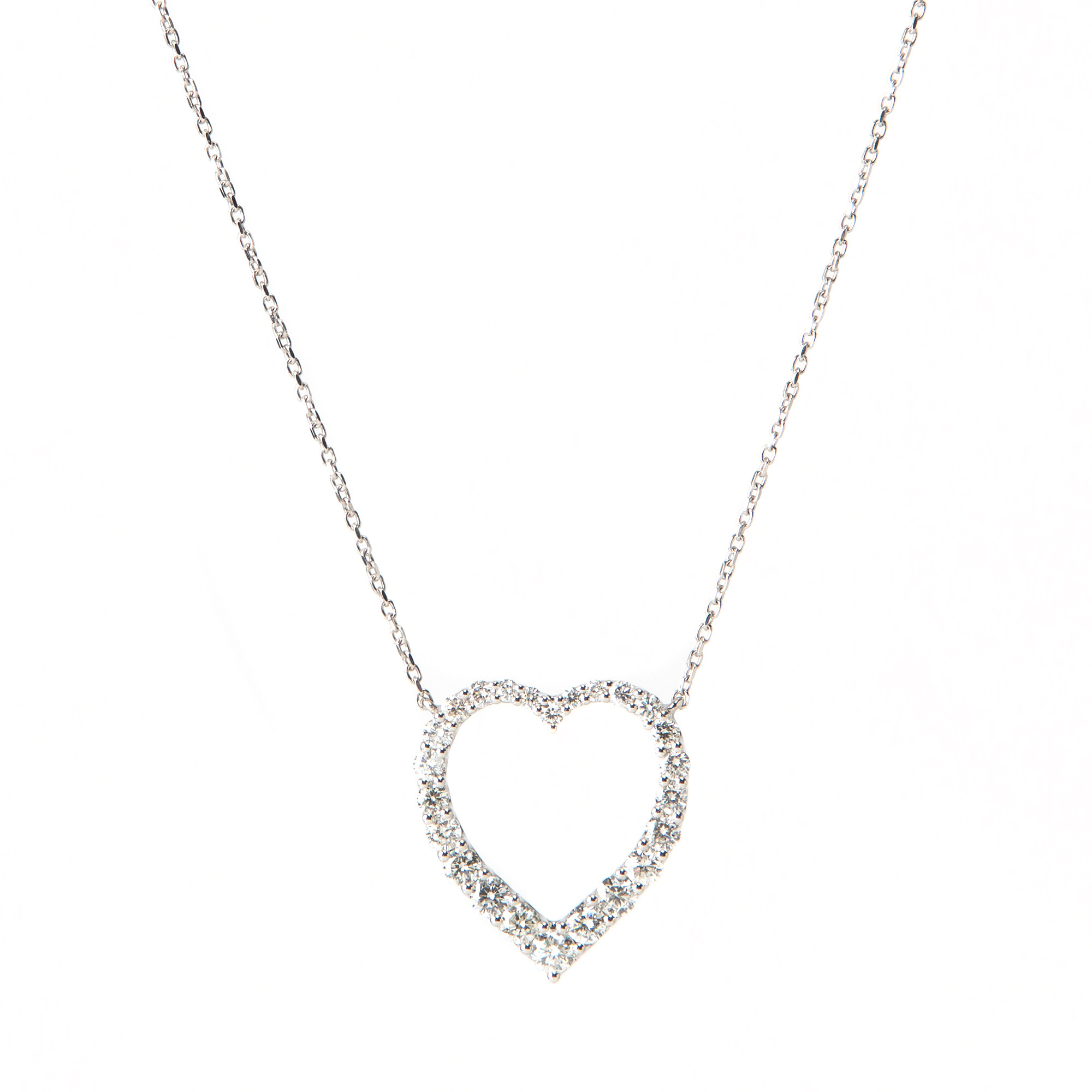 COLLIER, 18K vitguld med briljantslipade diamanter, totalt ca 1.11 ct.