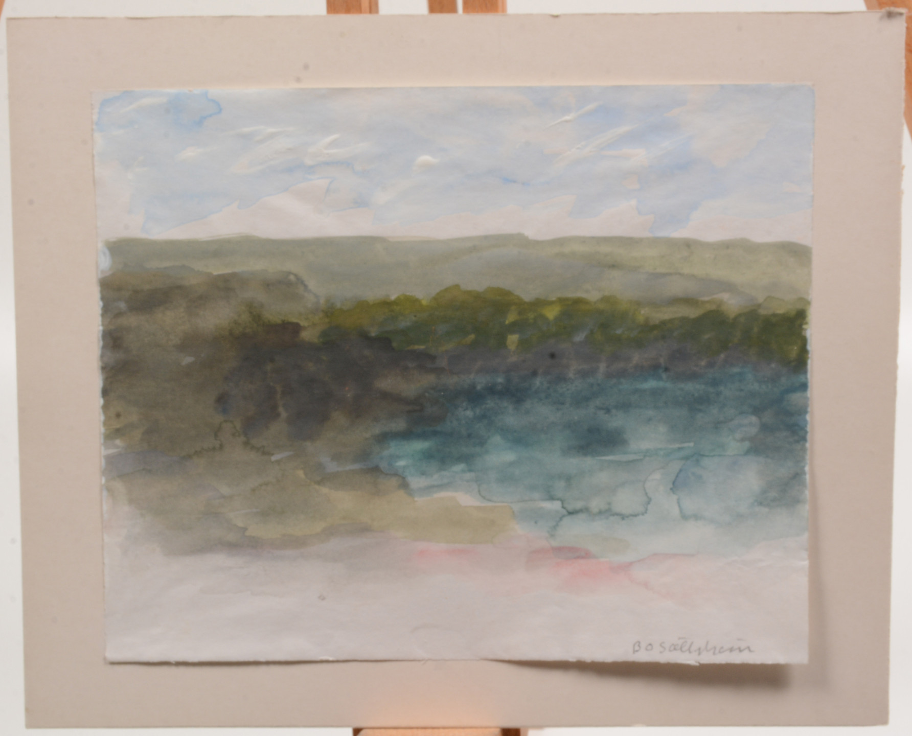 BO SÄLLSTRÖM. Havsvik. Akvarell.