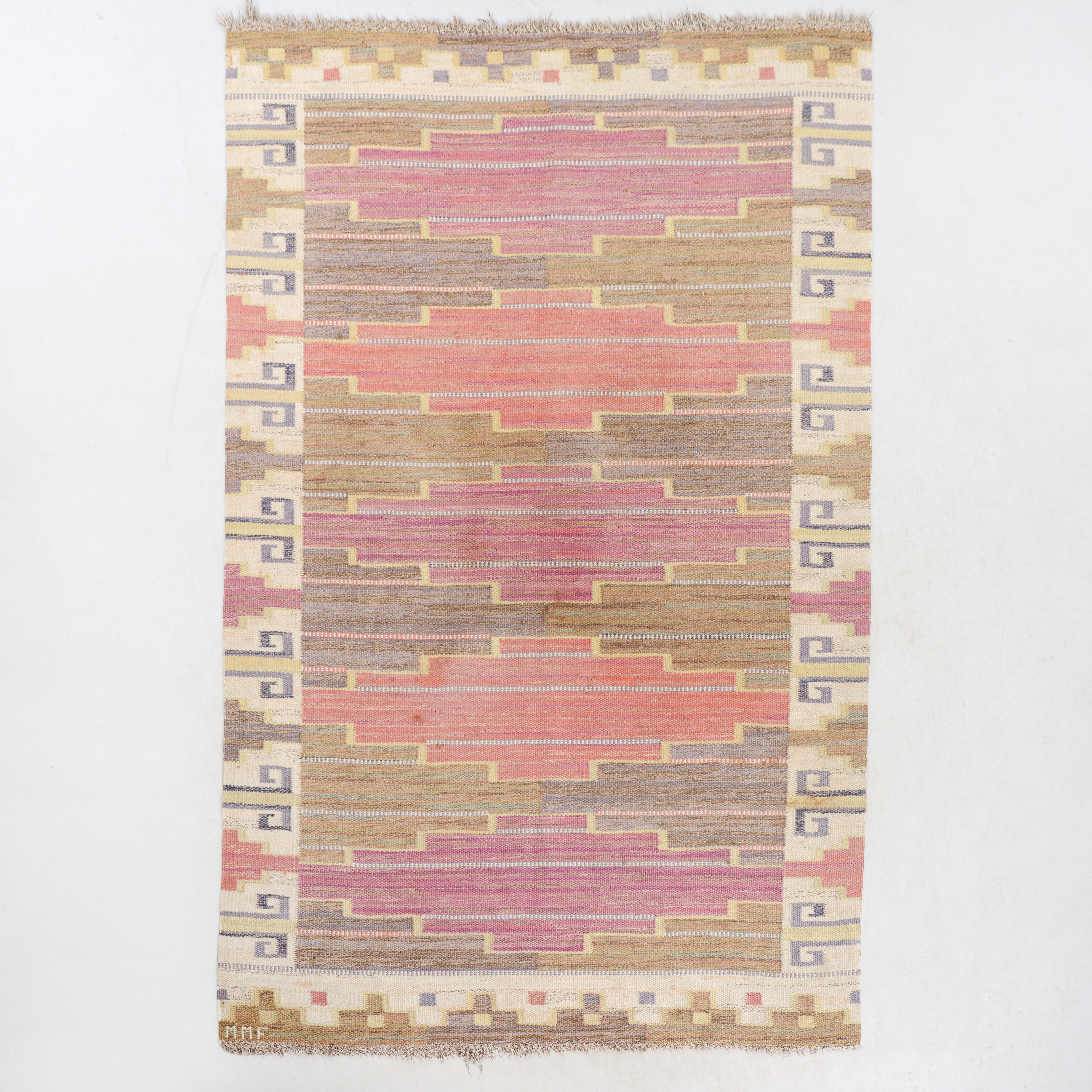 MÄRTA MÅÅS-FJETTERSTRÖM. "Bruna Heden", matta, röllakan, ca 248 x 152 cm.