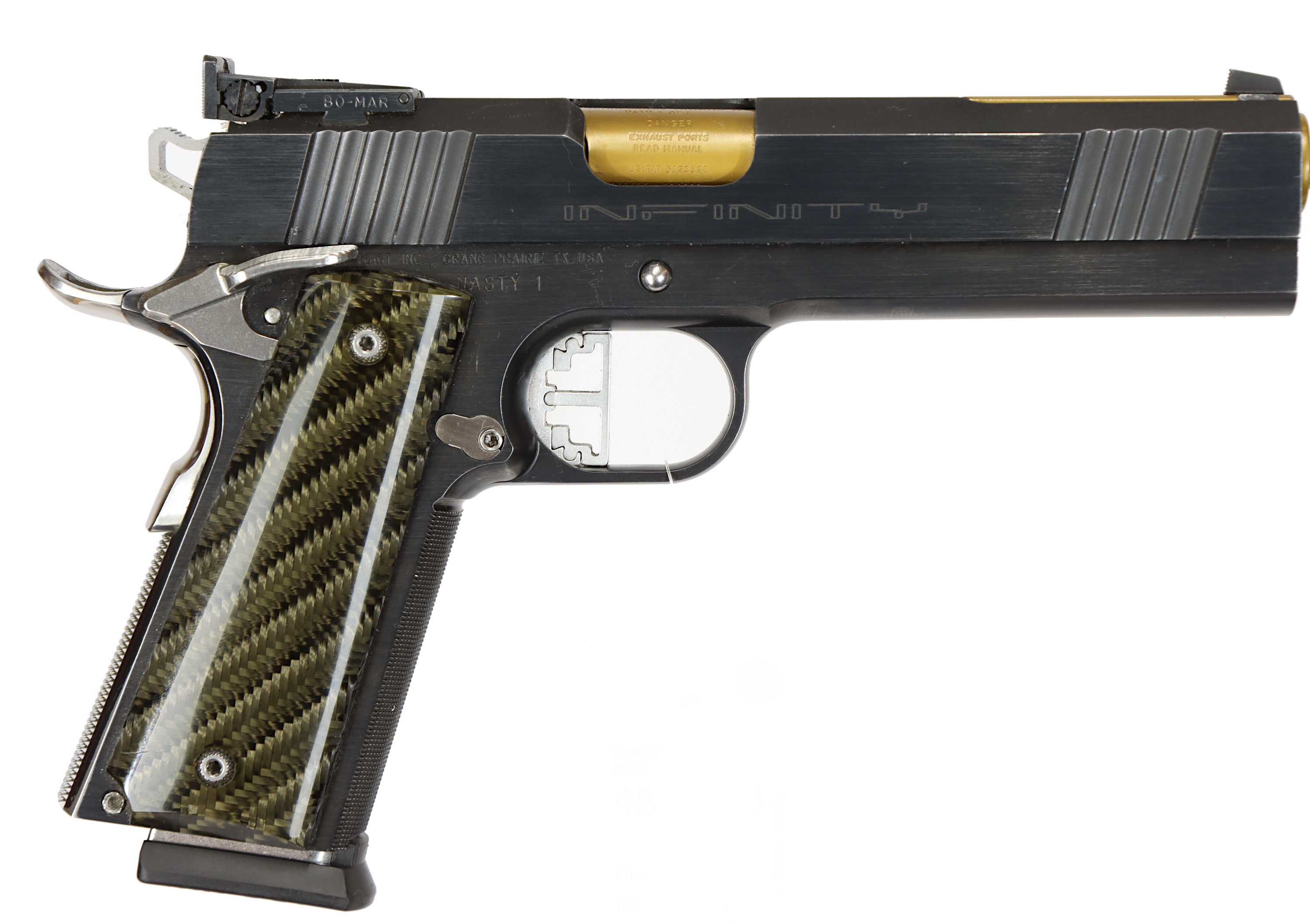PISTOL, fabrikat SVI, modell Infinity, kaliber 9x19, tillv.nr Nasty 1, se-nr SE2196908.