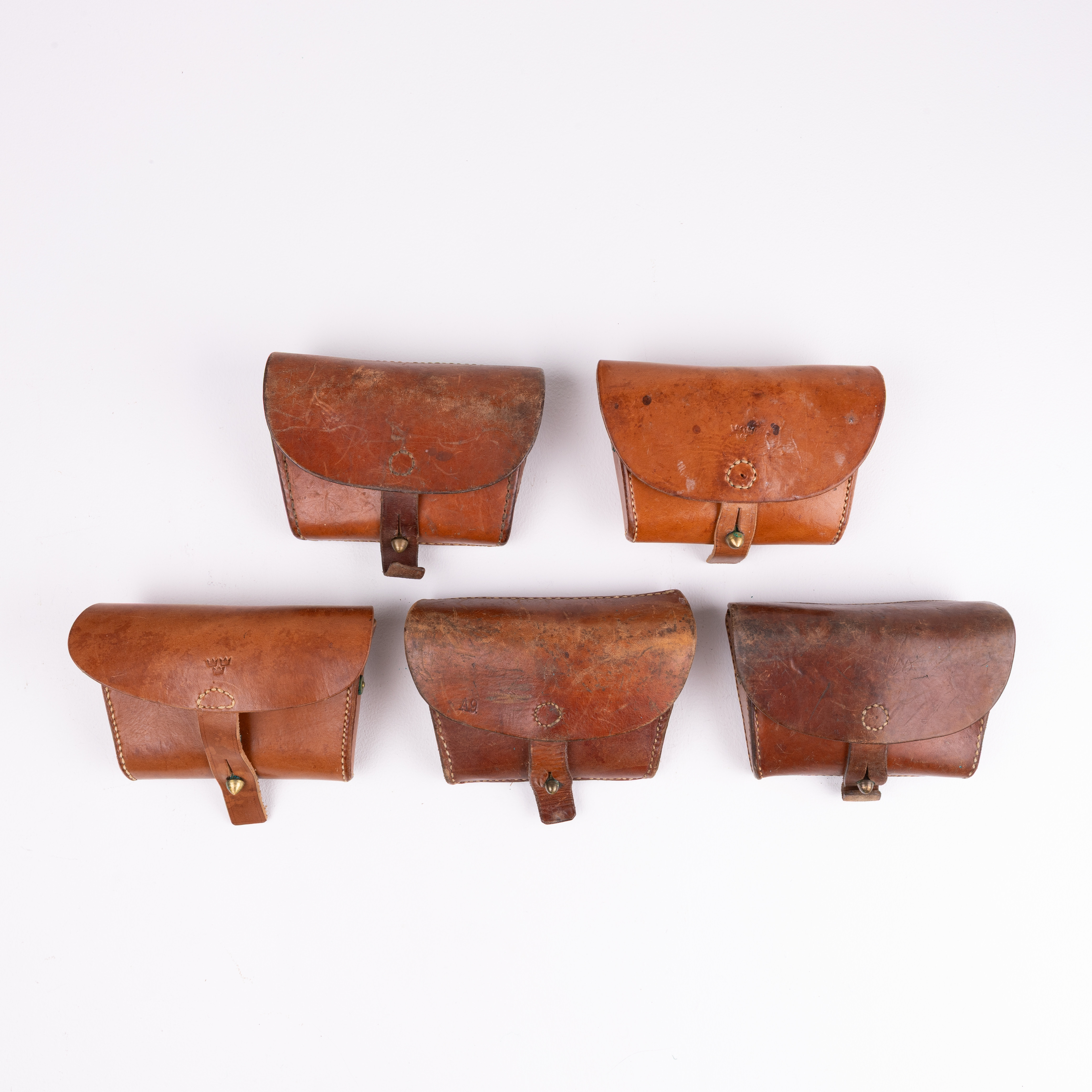 PATRONVÄSKOR, 5 st, m/94 mauserkabin, Sverige, ca 1900.