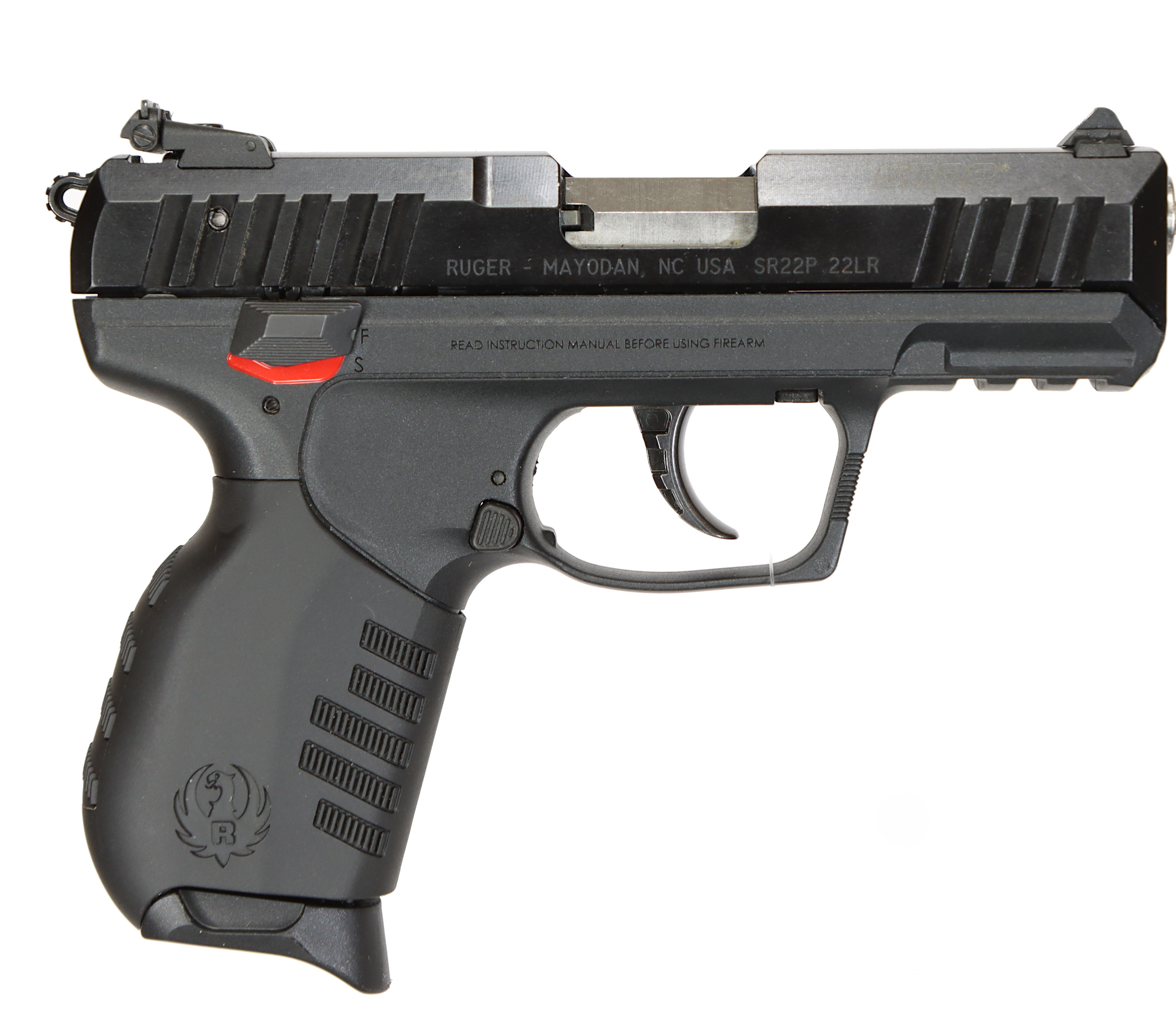 PISTOL, fabrikat Ruger, modell SR22, kaliber .22LR, tillv.nr 365-26179, se-nr SE2599746.