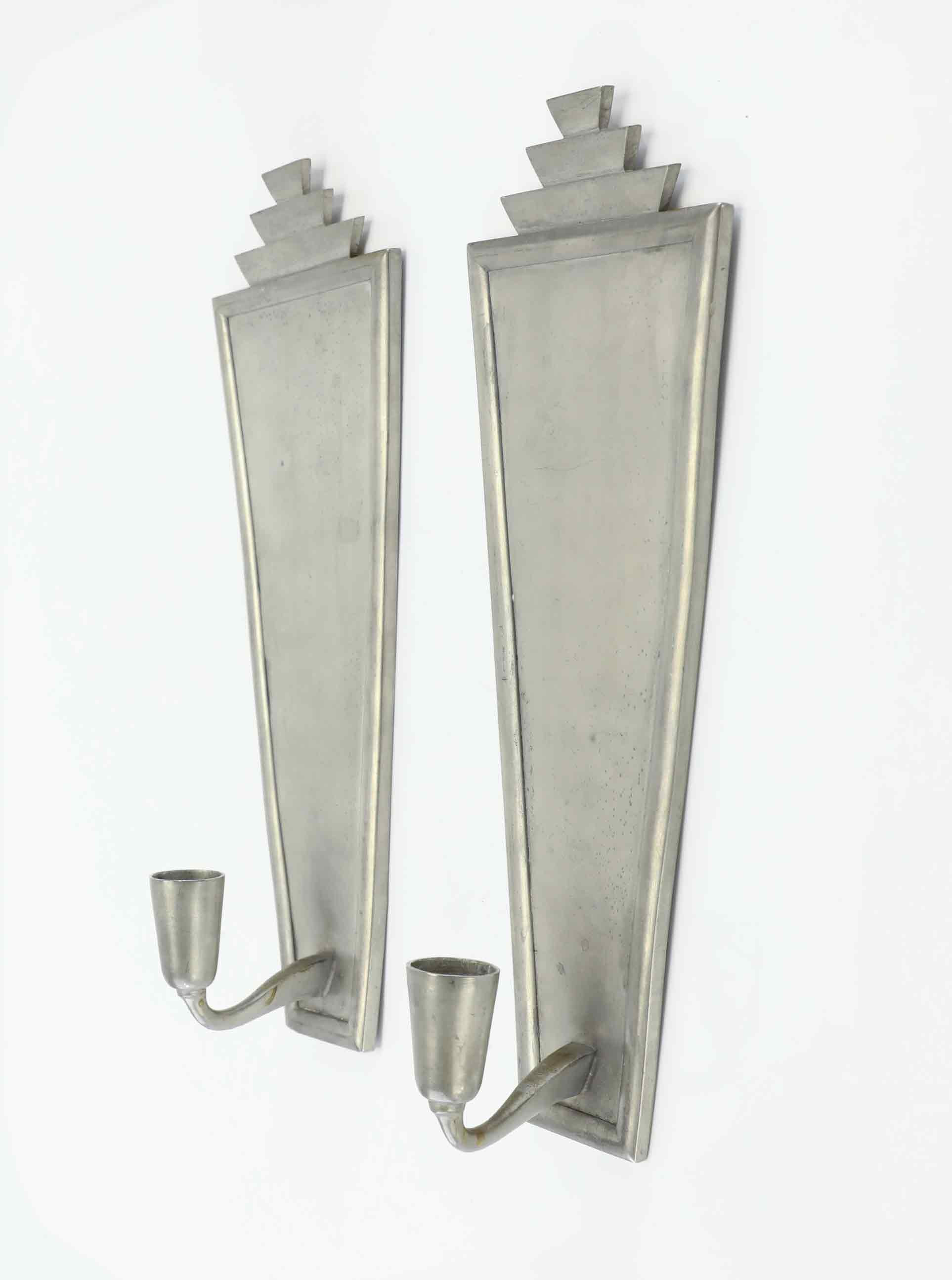 LAMPETTER, ett par, Art Déco, tenn, 1929, Konstsmedjan Patricia, Hudiksvall.