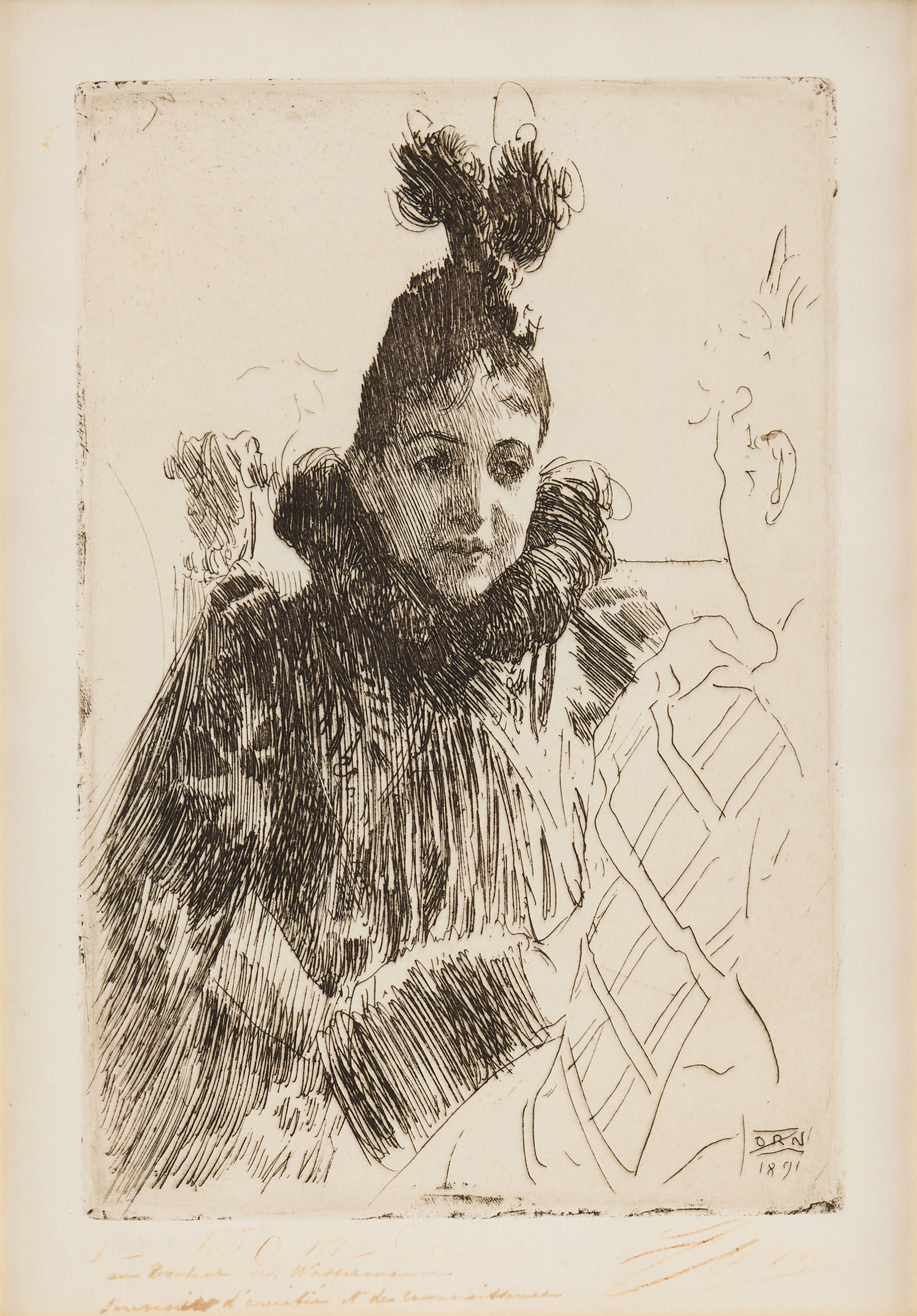 ANDERS ZORN. "Madame Salomon" - 1 état.