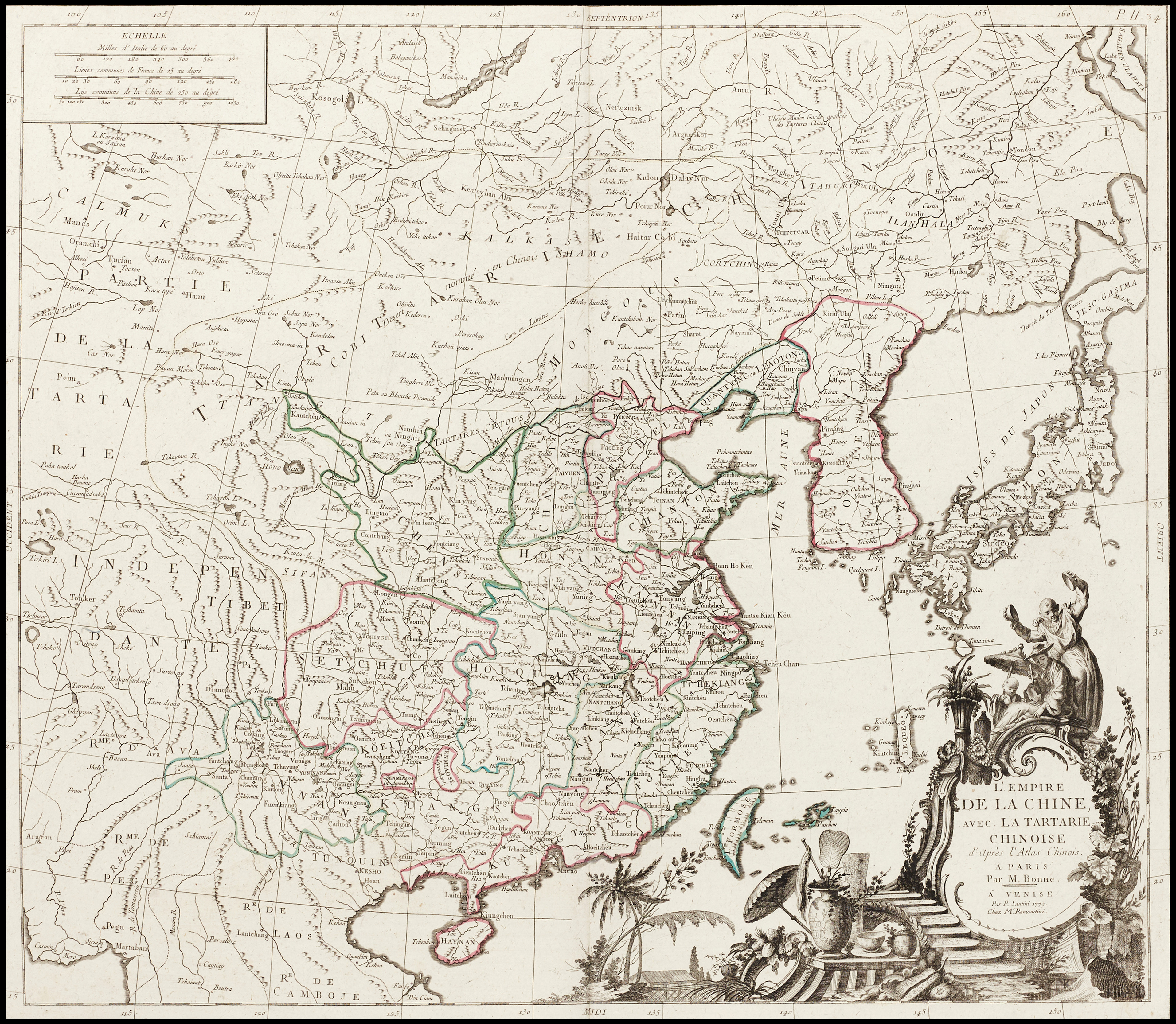 SANTINI/REMONDINI, L'Empire de la Chine, avec la Tartarie Chinoise, 1779.