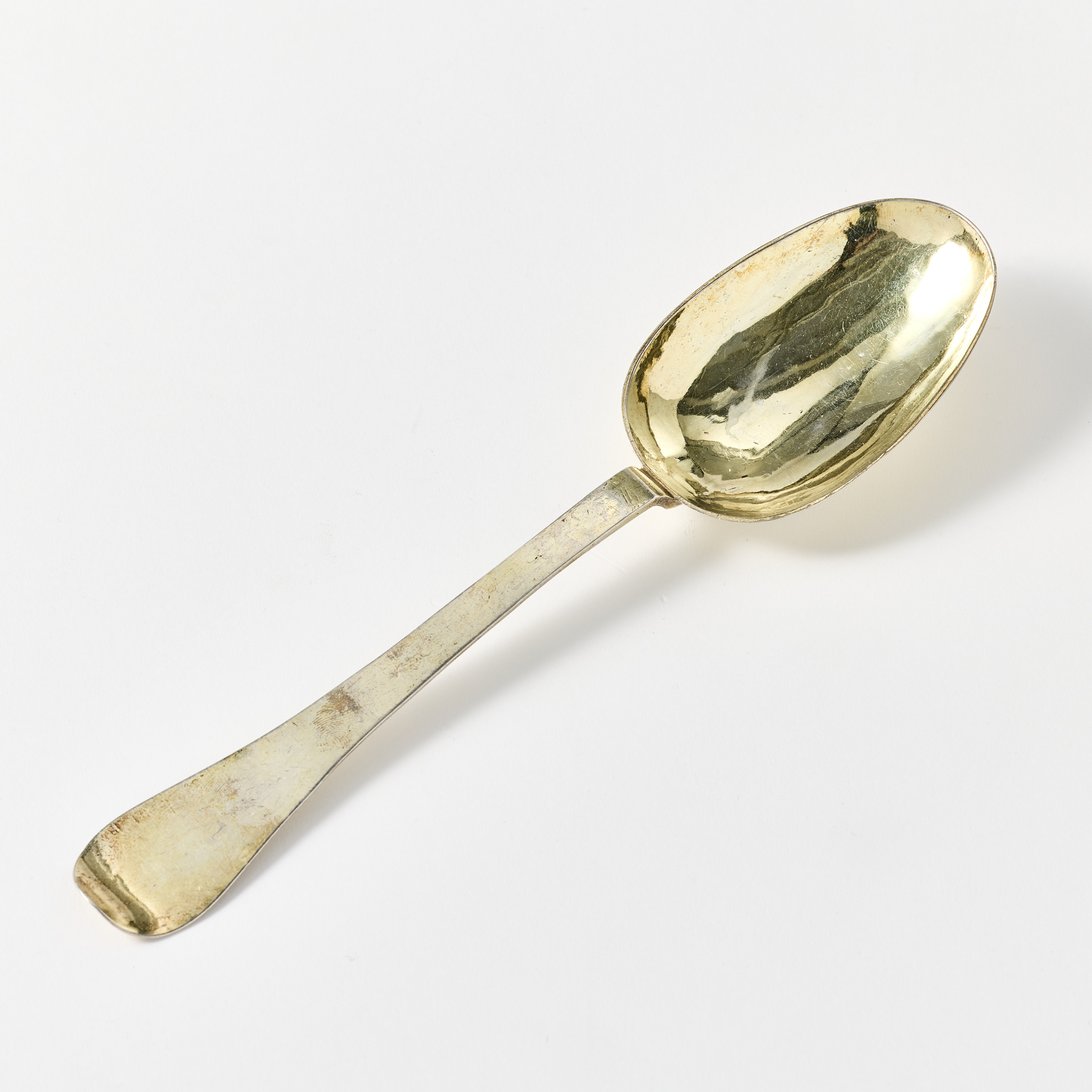 RÅTTSVANSSKED, förgyllt silver, okänd mästare, Stockholm 1704.