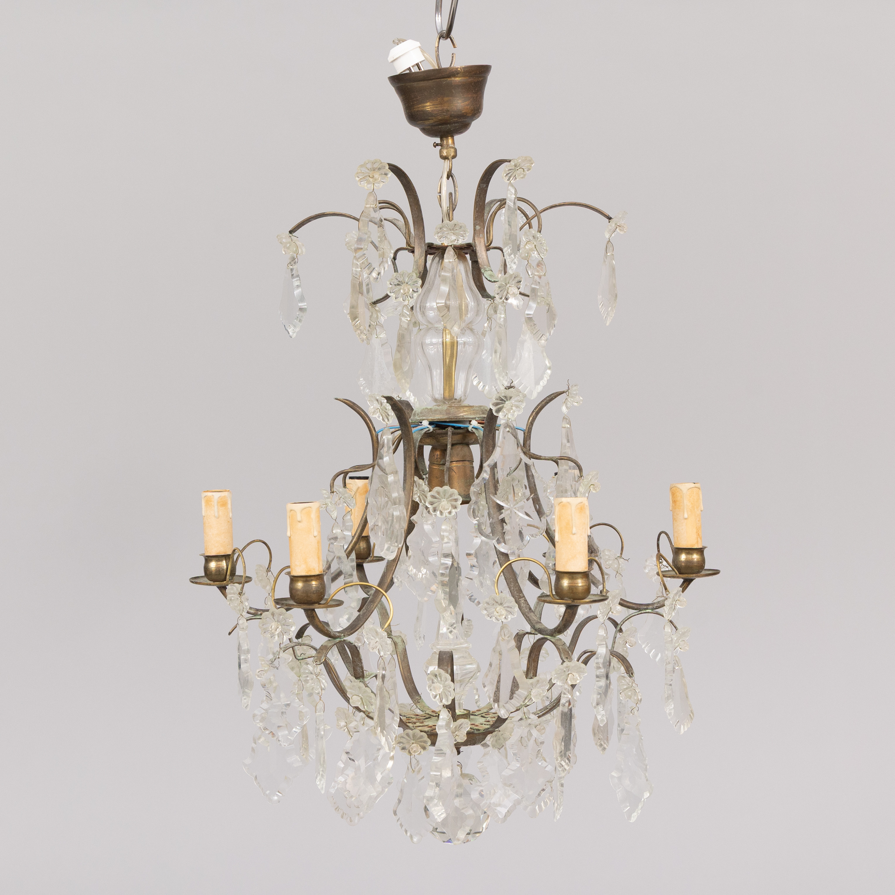 KRISTALLKRONA, elektriskt, barockstil, 1900-talets första hälft.