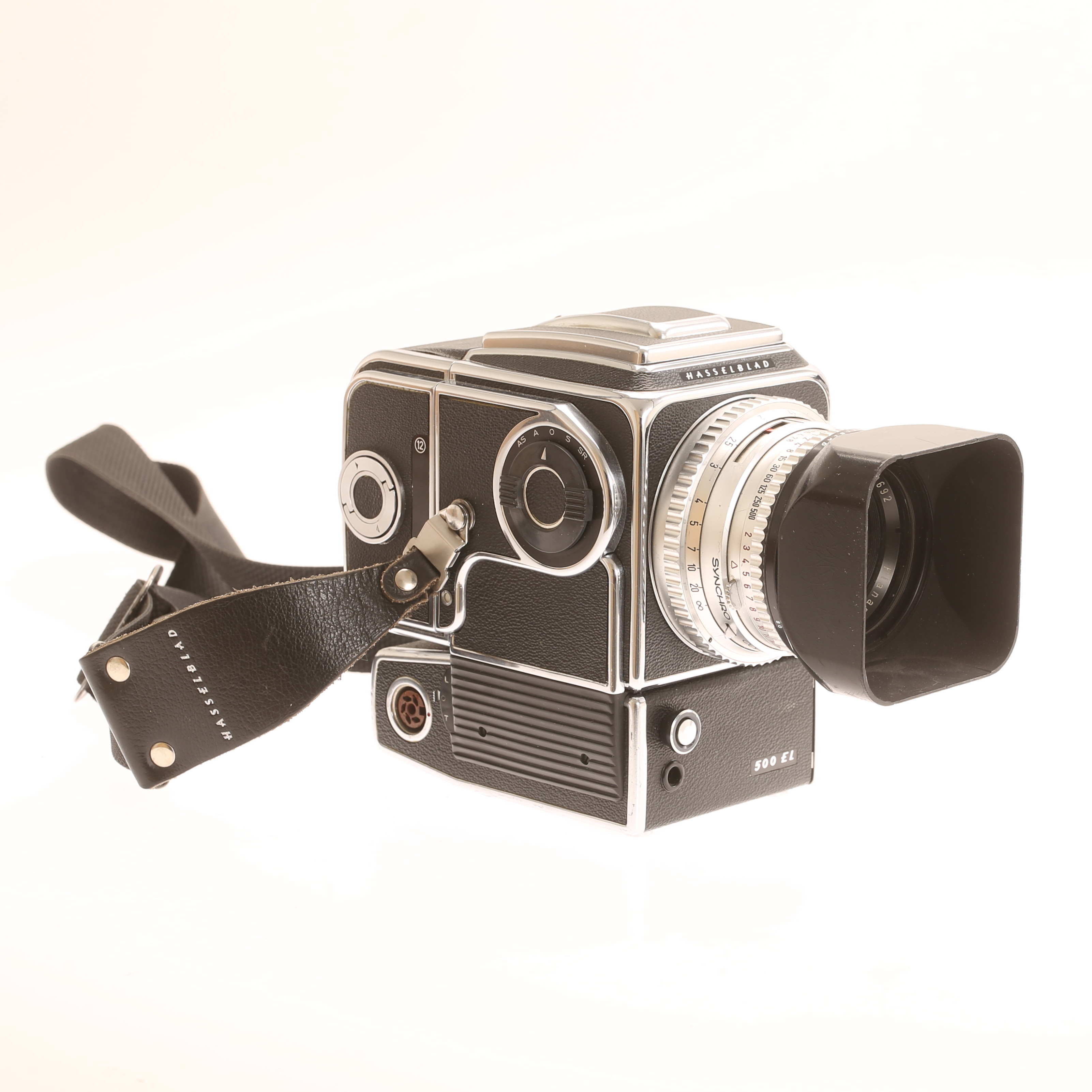 KAMERA, Hasselblad 500 EL, med objektiv Planar 1:2,8 Carl Zeiss.