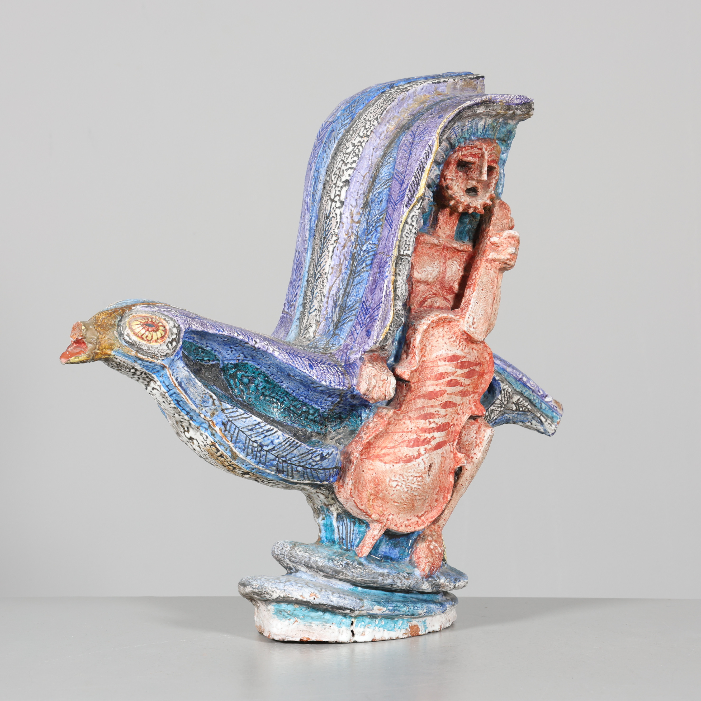 OKÄND KONSTNÄR. SKULPTUR, fågel, keramik.