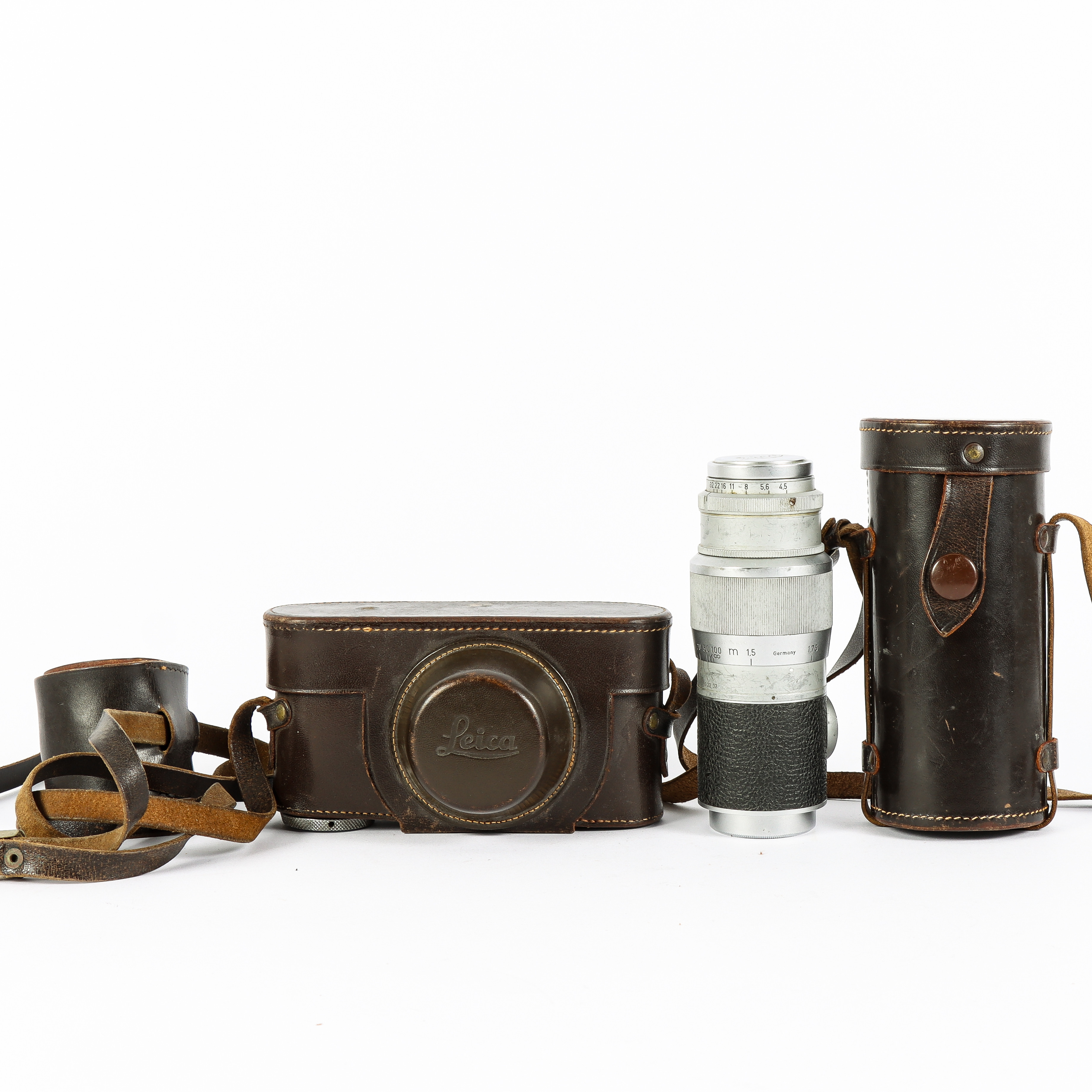 LEICA Objektiv, Hektor f= 13.5 cm 1:4.5, Ernst Leitz, Wetzlar, Tyskland, 1953.