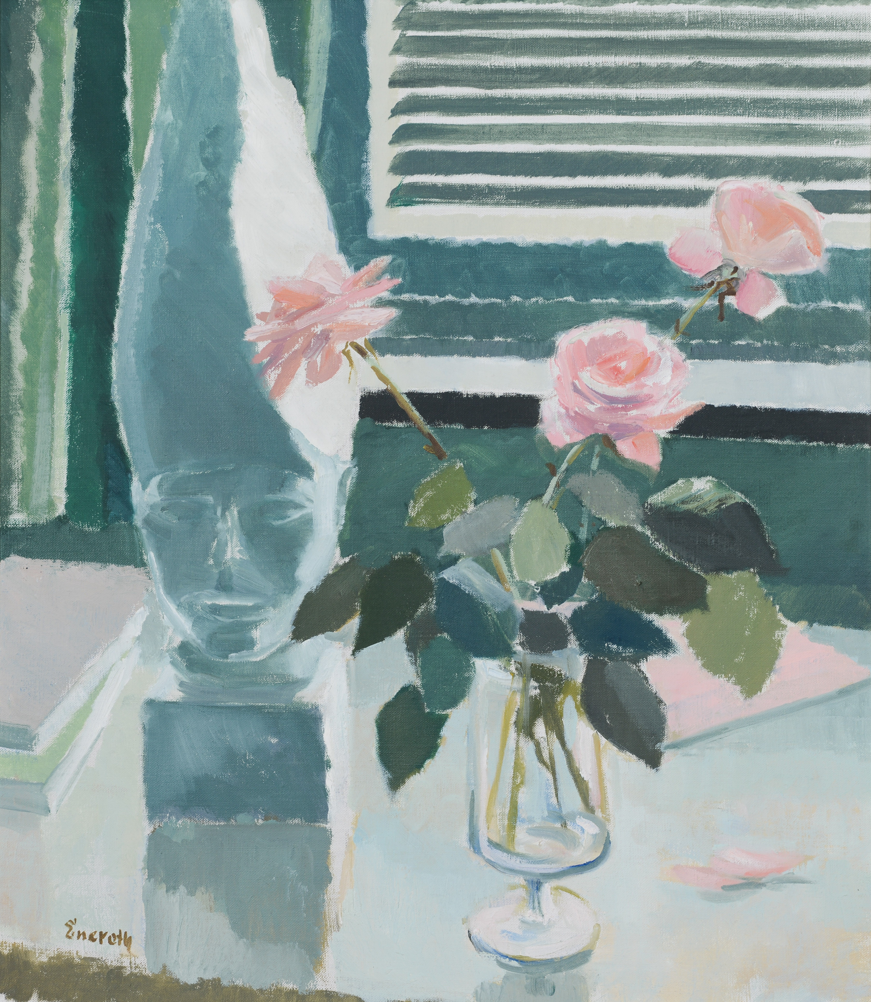 EVA ENEROTH. Stilleben, olja på duk, signerad, 1900-talets mitt.