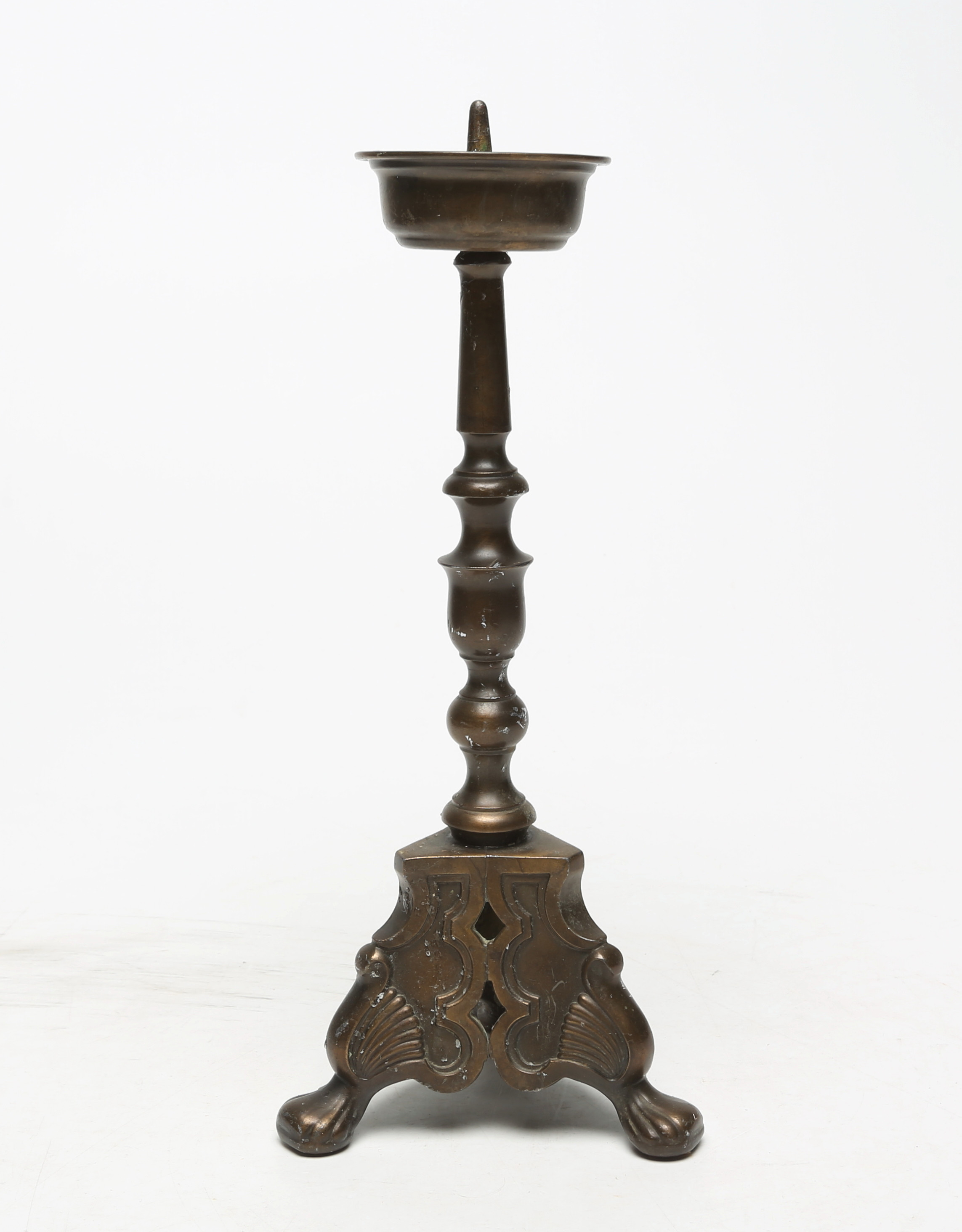 LJUSSTAKE, brons, barockstil.