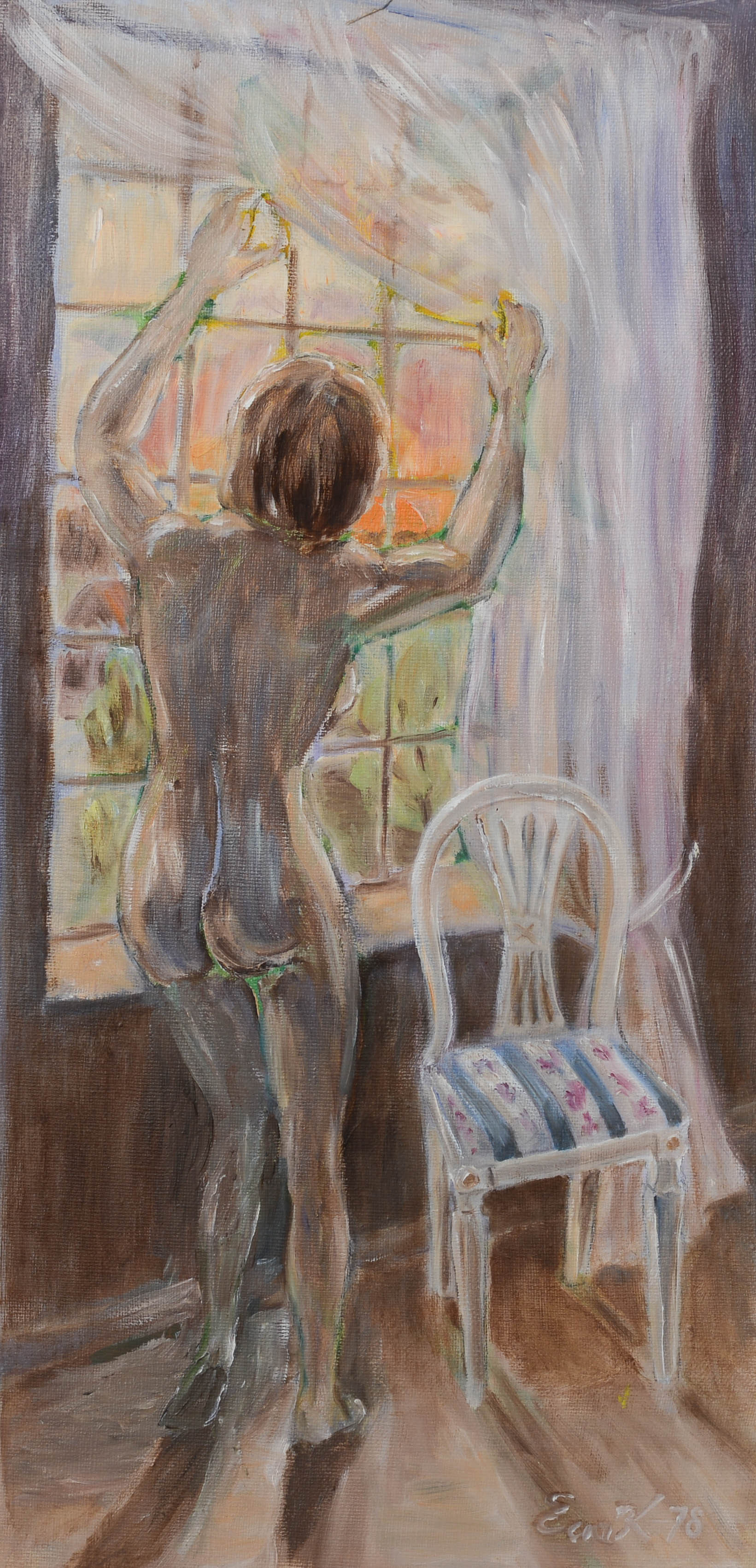 EVA KARLSSON. olja på duk, signerad, daterad -78.