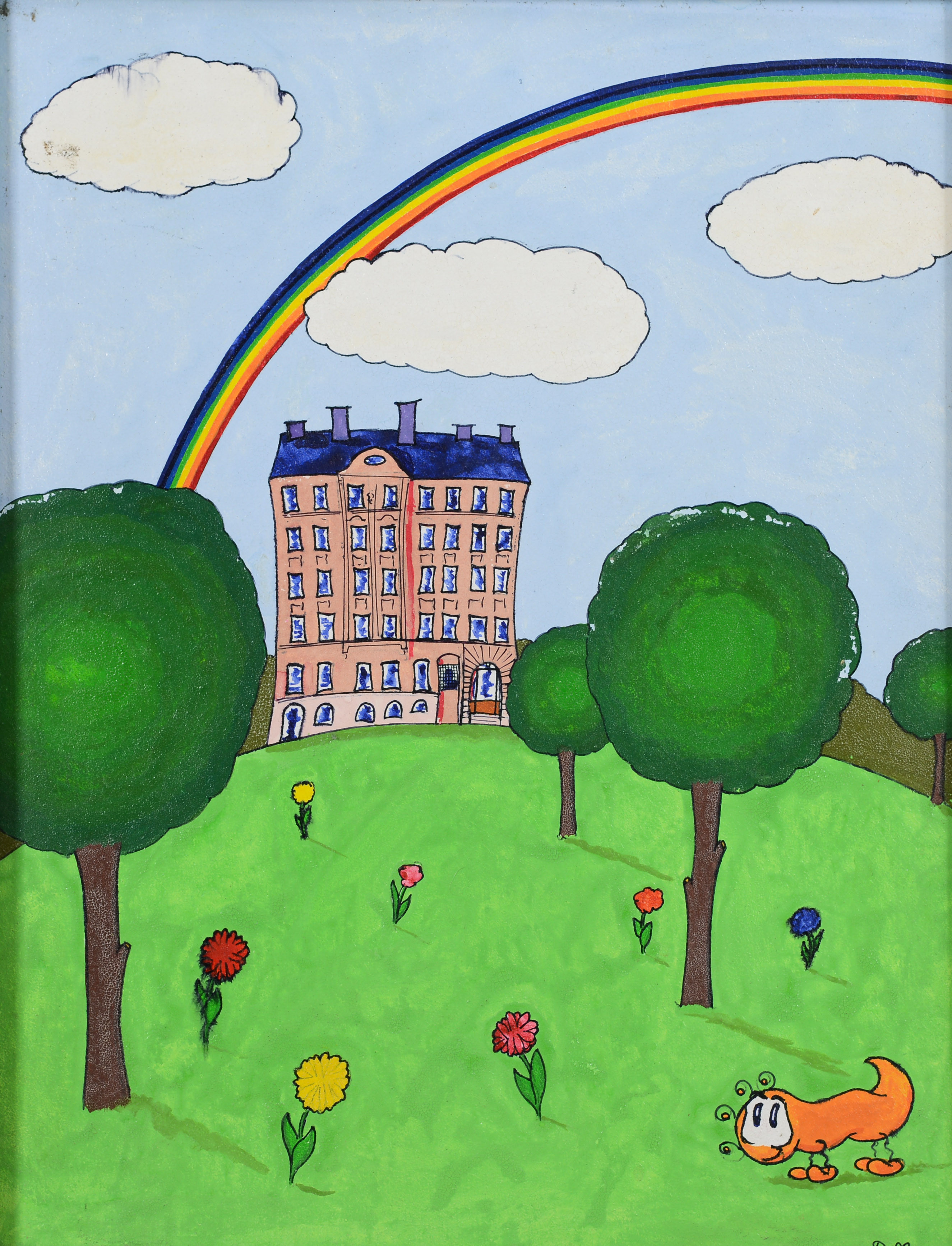 OIDENTIFIERAD KONSTNÄR. Olja på pannå, signerad & daterad 83.